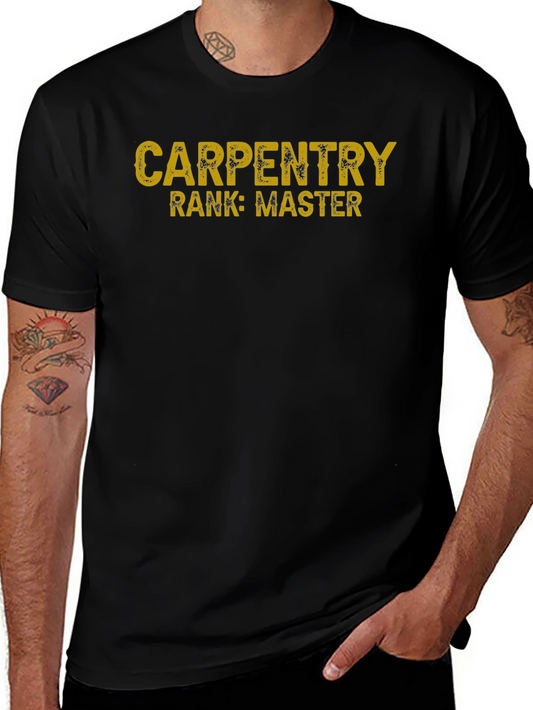 Carpentry Master T-Shirt - Black Crew Neck