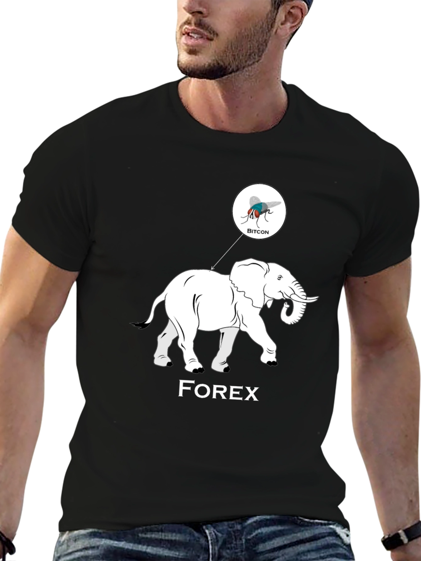 Forex Elephant Bitcoin Fly Graphic Tee