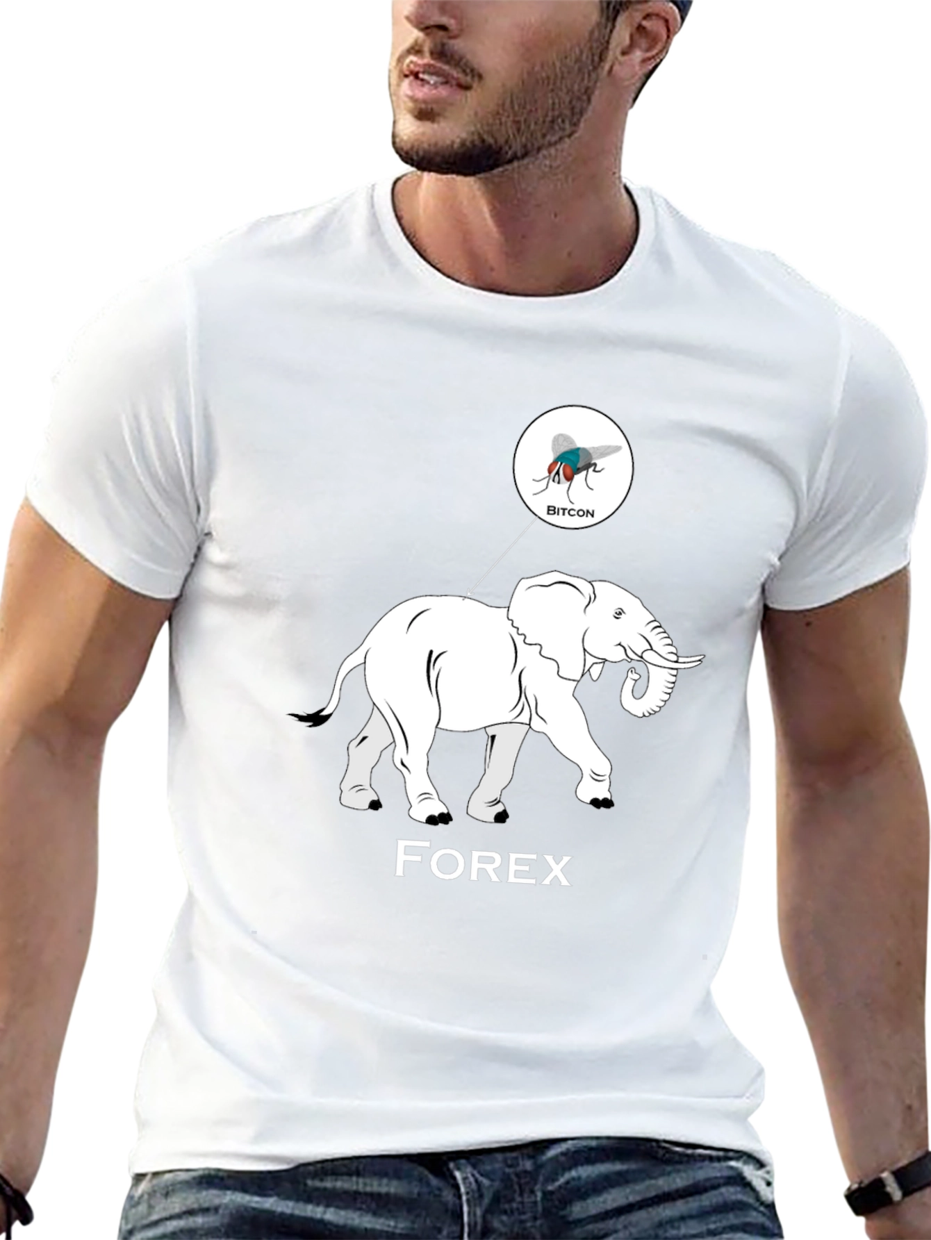Forex Elephant Bitcoin Fly Graphic Tee