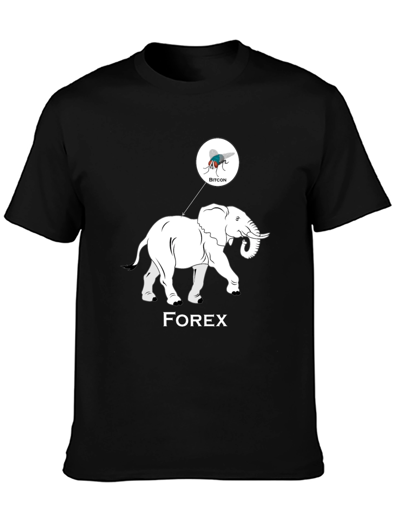 Forex Elephant Bitcoin Fly Graphic Tee