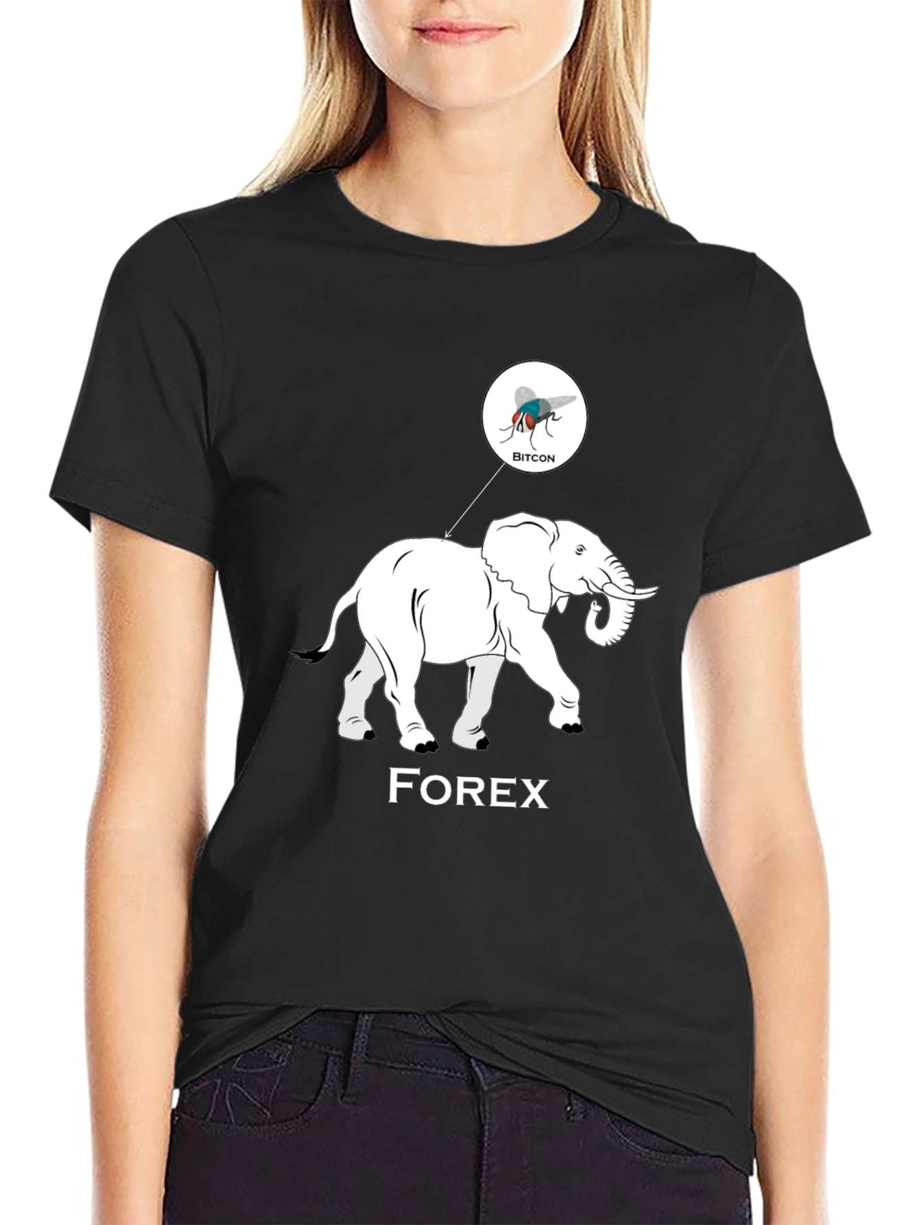 Forex Elephant Bitcoin Fly Graphic Tee