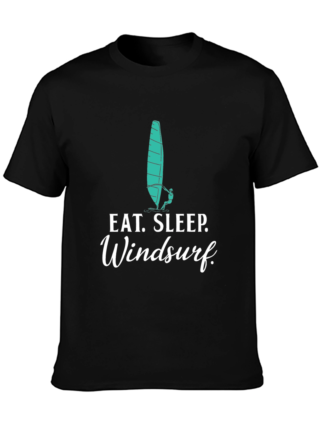 Eat. Sleep. Windsurf. Black Graphic Tee