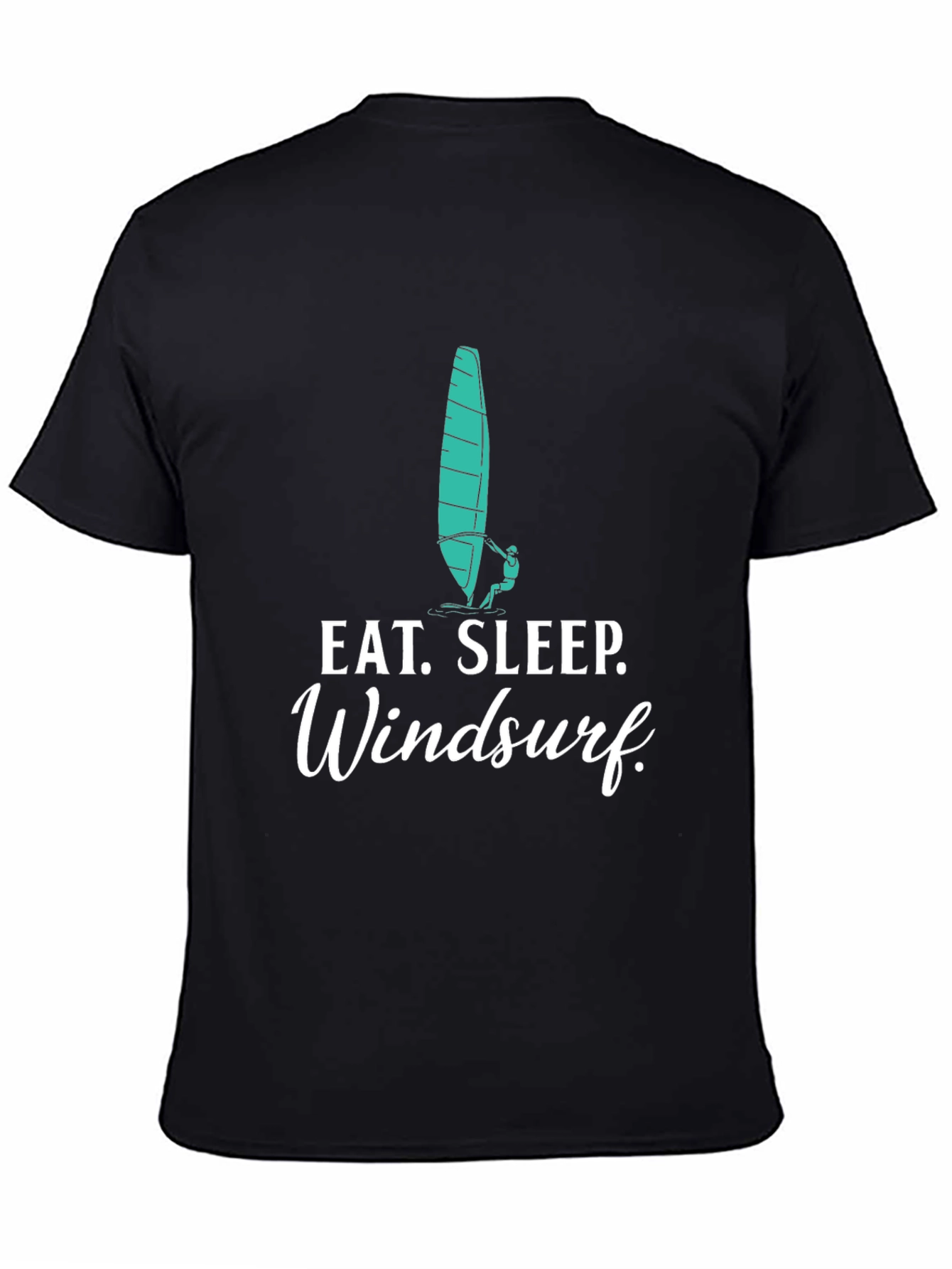 Eat. Sleep. Windsurf. Black Graphic Tee