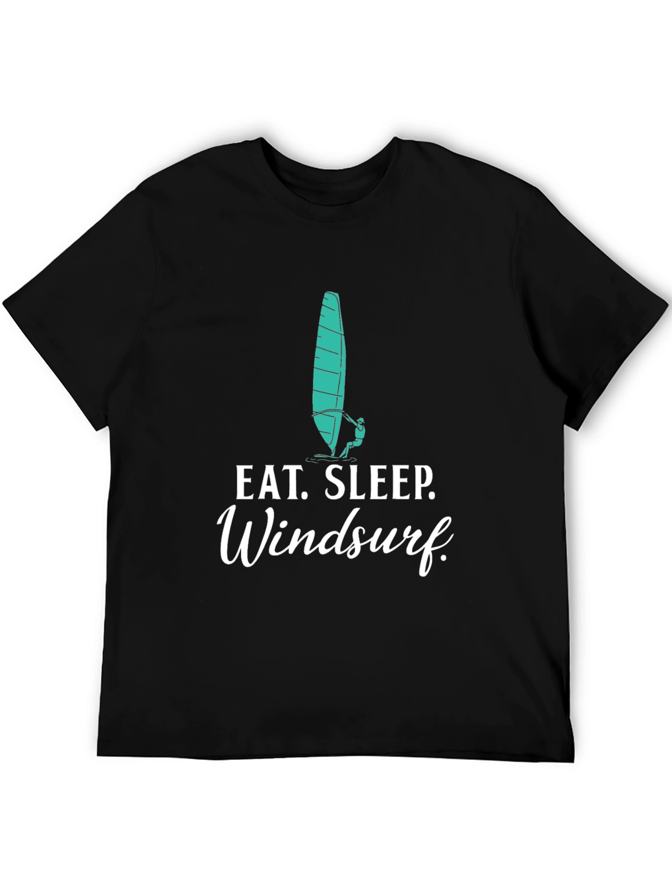 Eat. Sleep. Windsurf. Black Graphic Tee