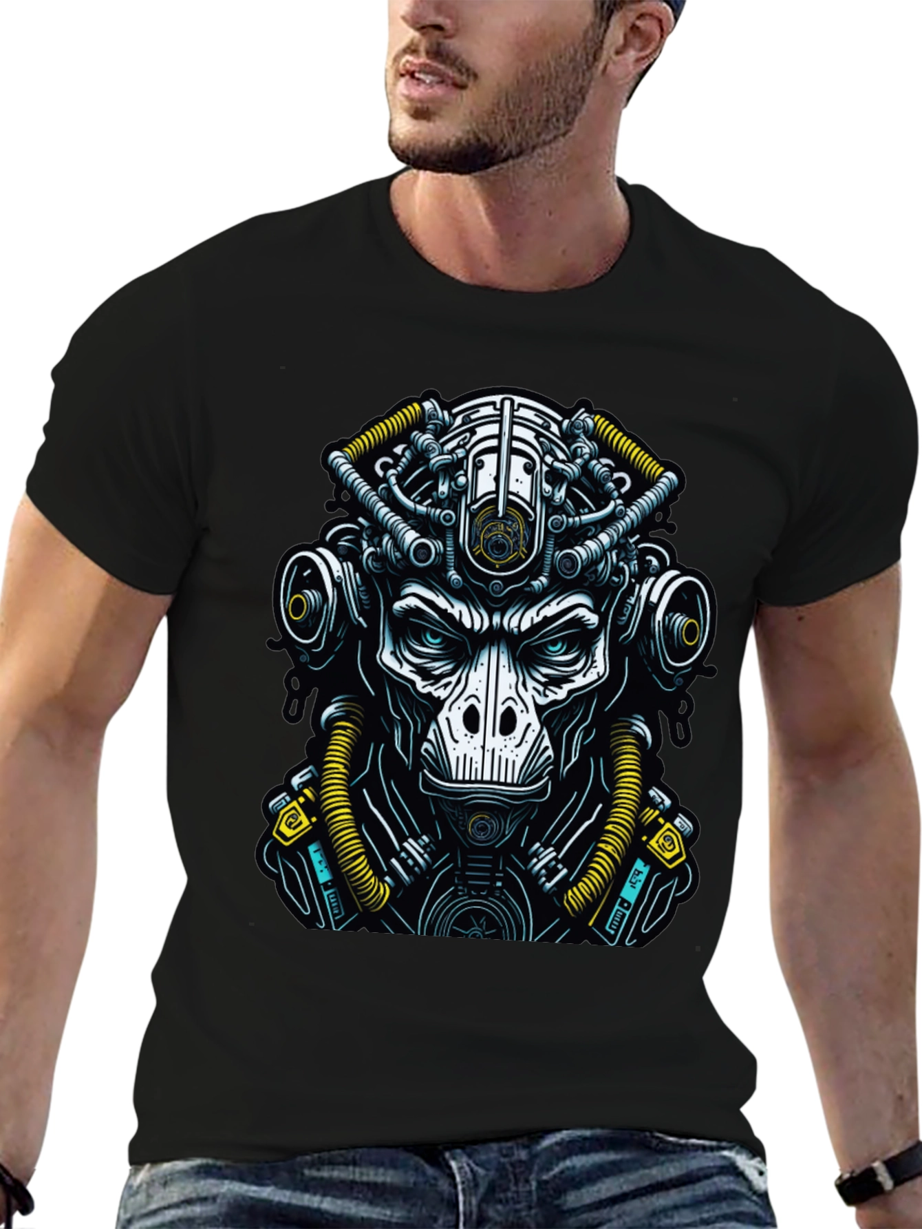 Cyberpunk Ape T-Shirt - Unique Graphic Tee