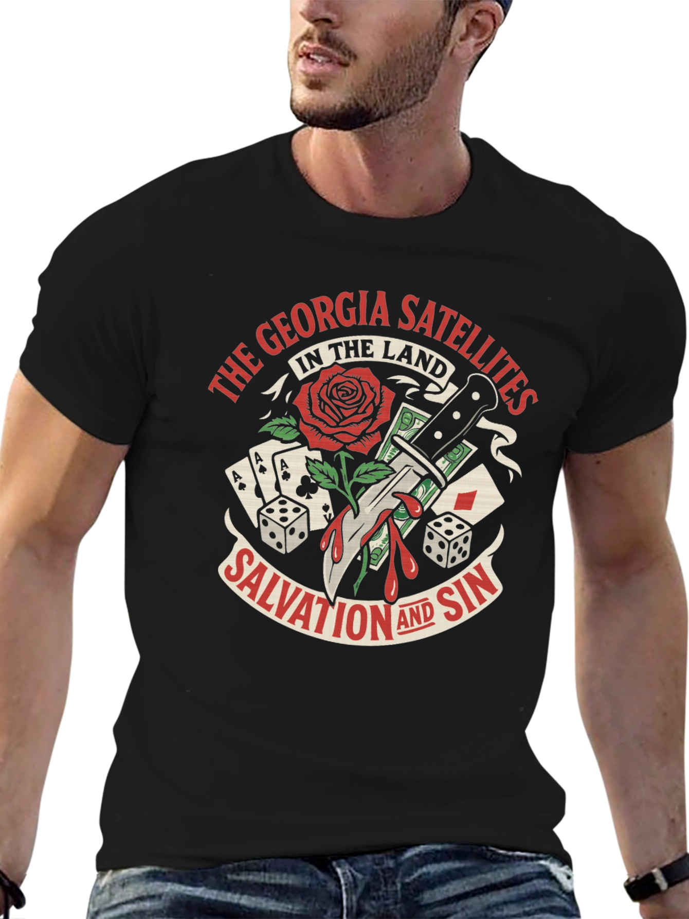 Georgia Satellites Graphic T-Shirt: Salvation & Sin