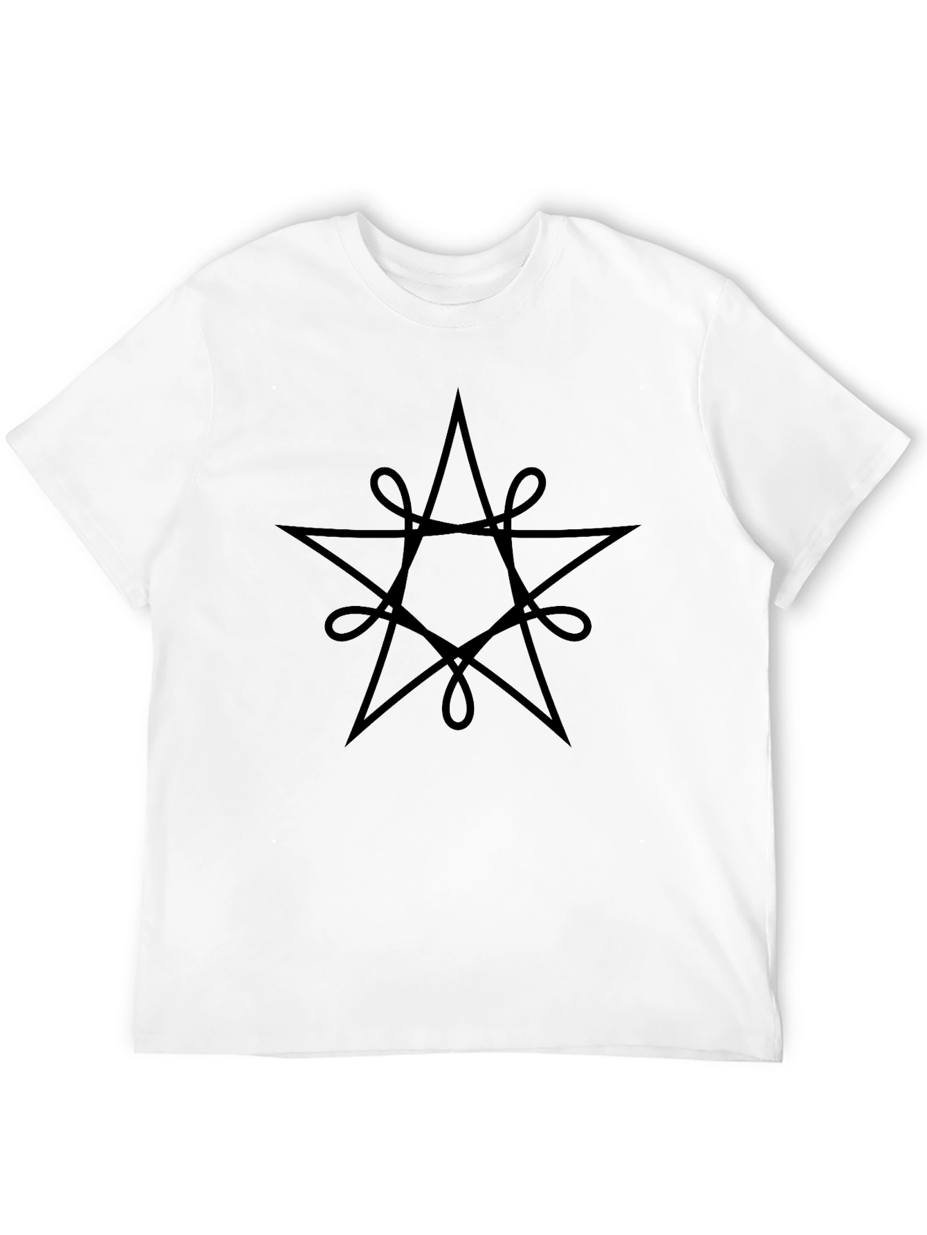 Mystic Star Graphic Tee - Black Cotton Blend