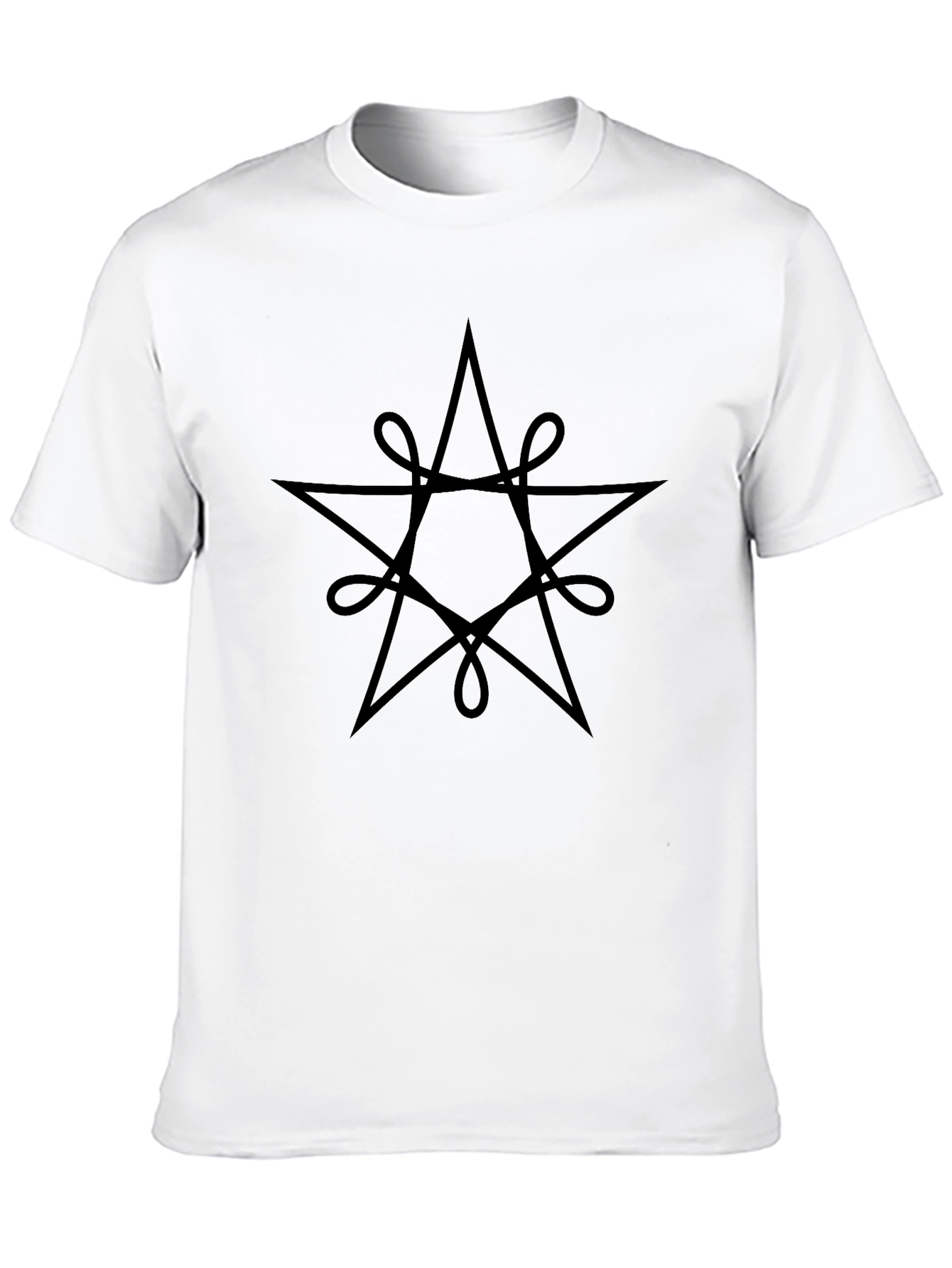 Mystic Star Graphic Tee - Black Cotton Blend