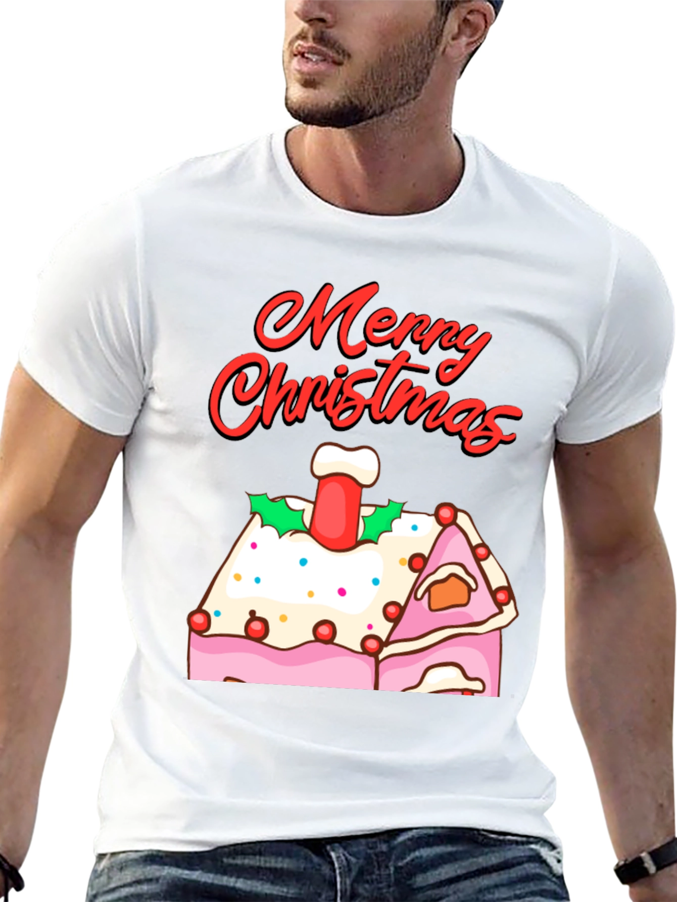 Merry Christmas Gingerbread House T-Shirt