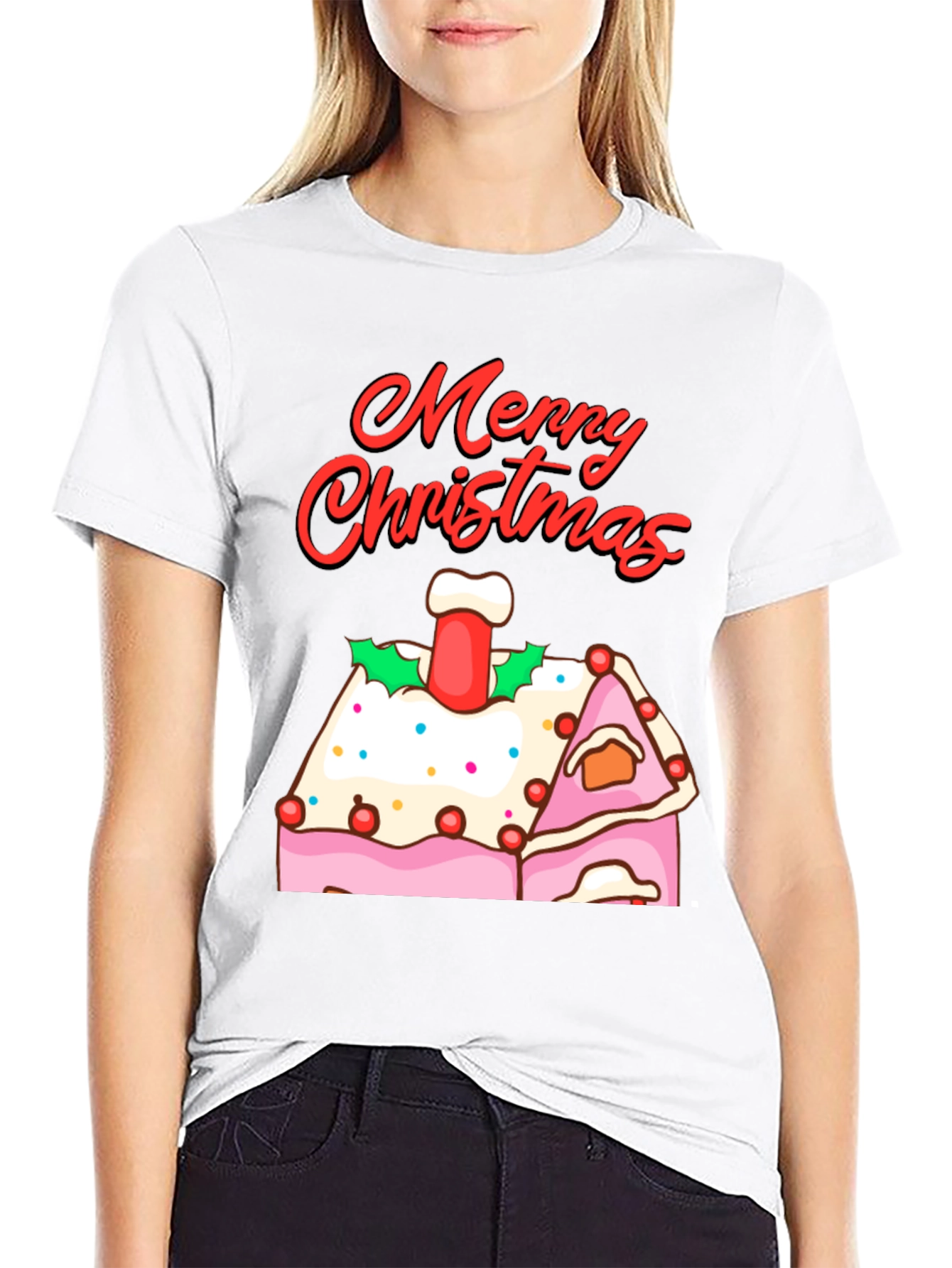 Merry Christmas Gingerbread House T-Shirt