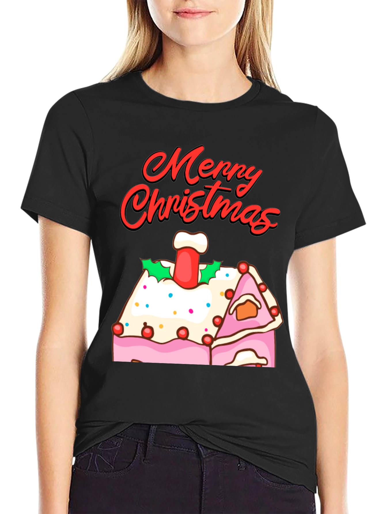 Merry Christmas Gingerbread House T-Shirt