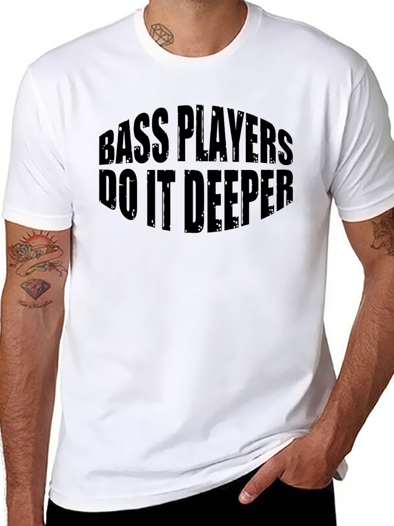 Bass Players Do It Deeper Graphic T-Shirt