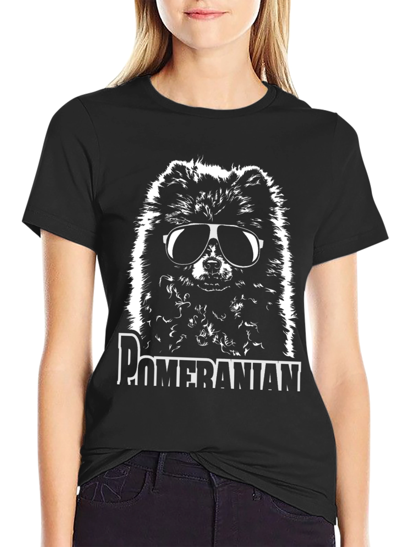 Cool Pomeranian Dog Graphic T-Shirt
