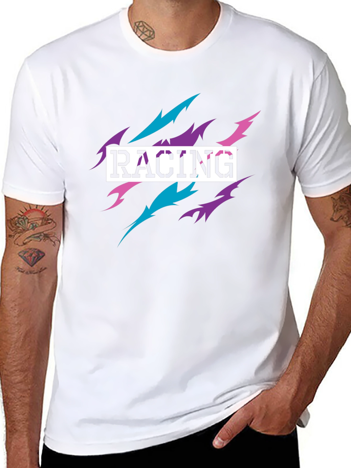 Racing Graphic Tee - Retro Style