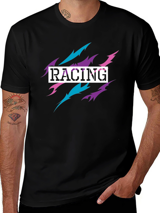 Racing Graphic Tee - Retro Style