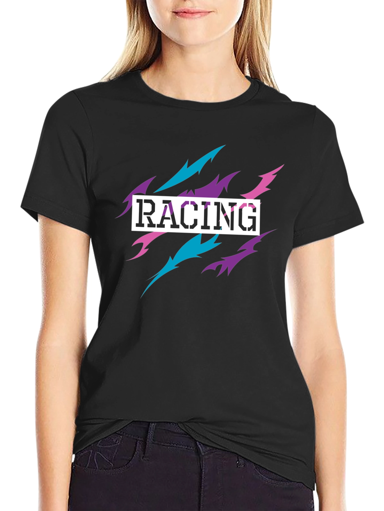 Racing Graphic Tee - Retro Style