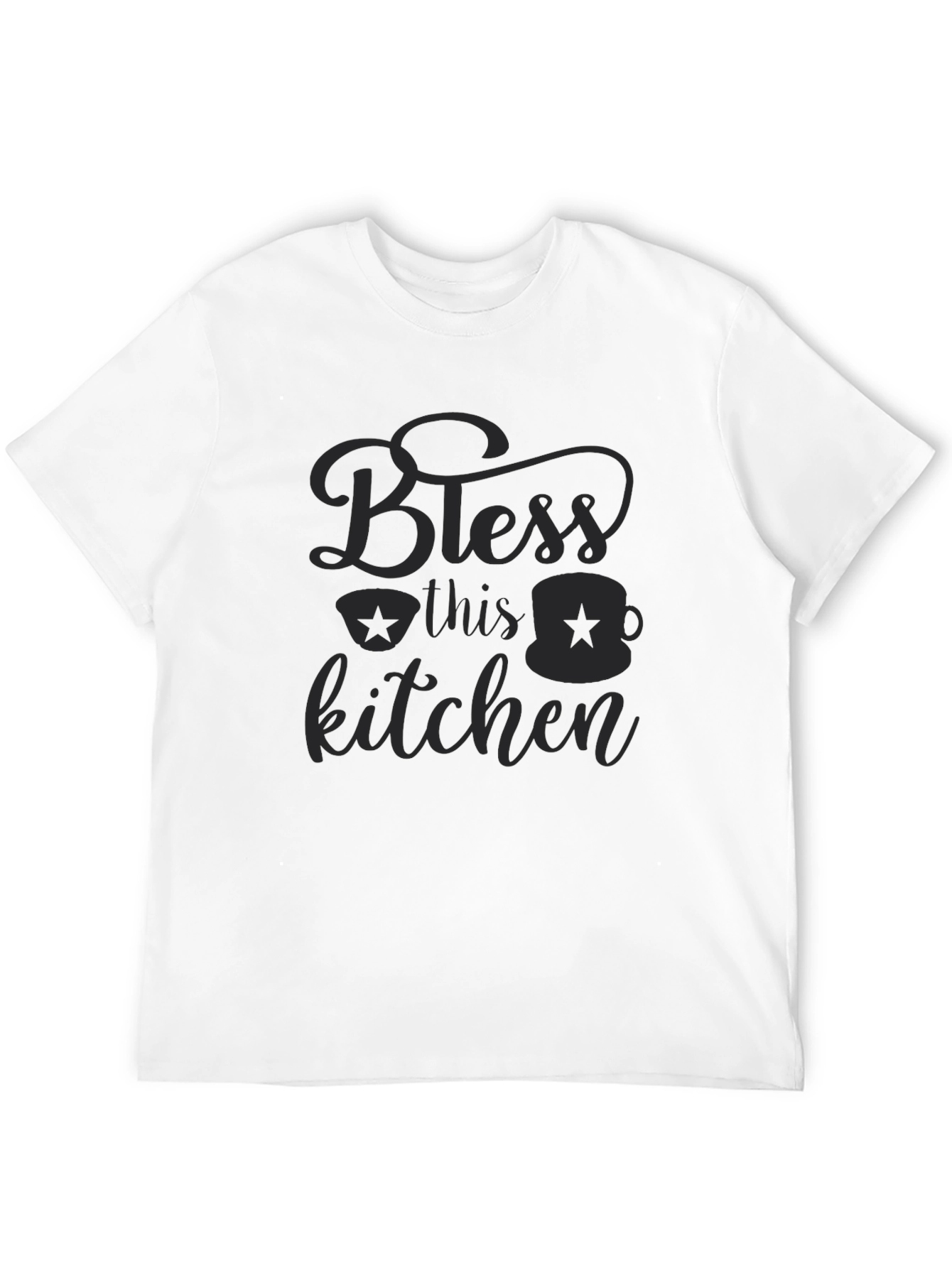 Bless This Kitchen Graphic Tee - Black