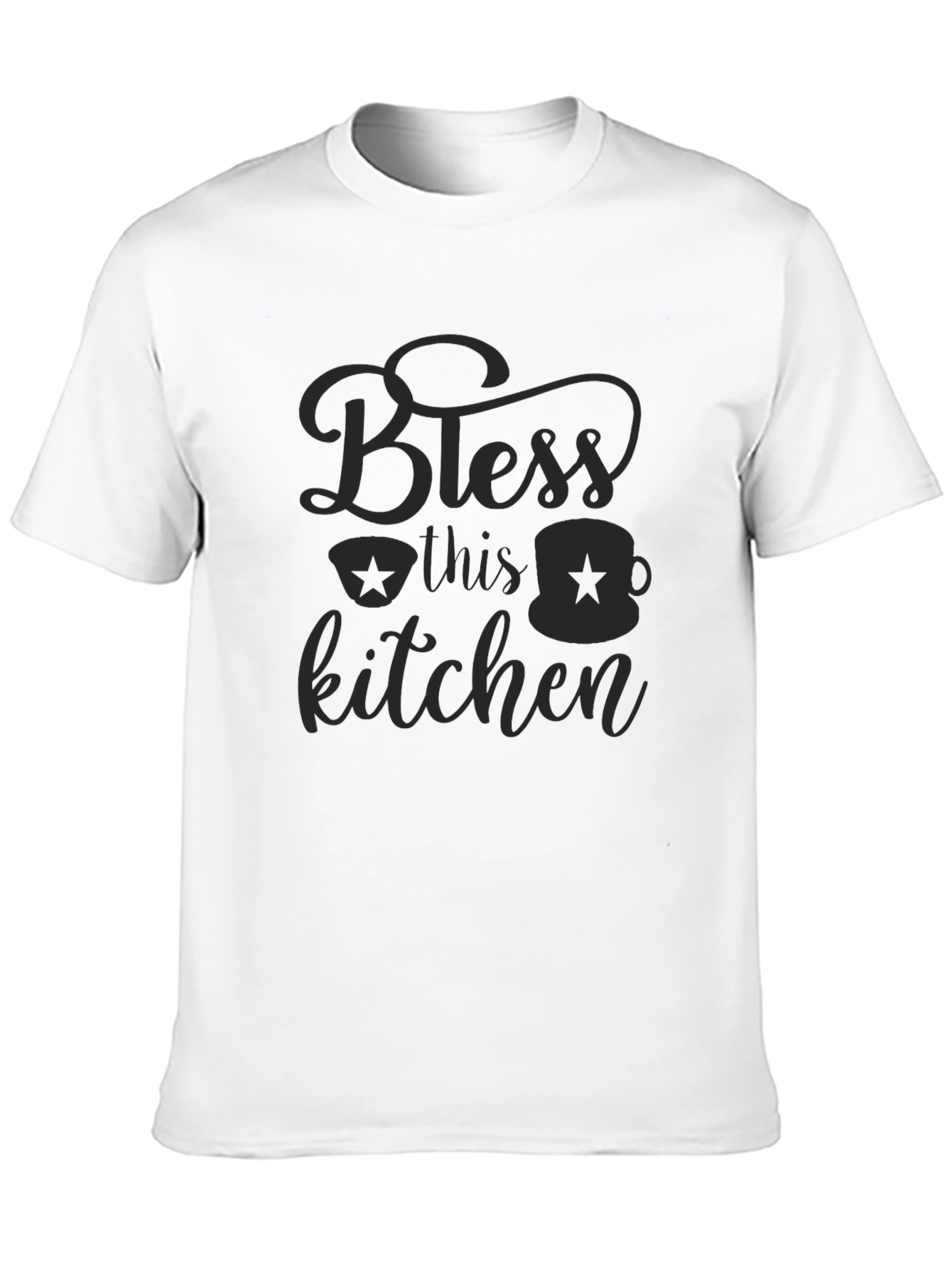 Bless This Kitchen Graphic Tee - Black