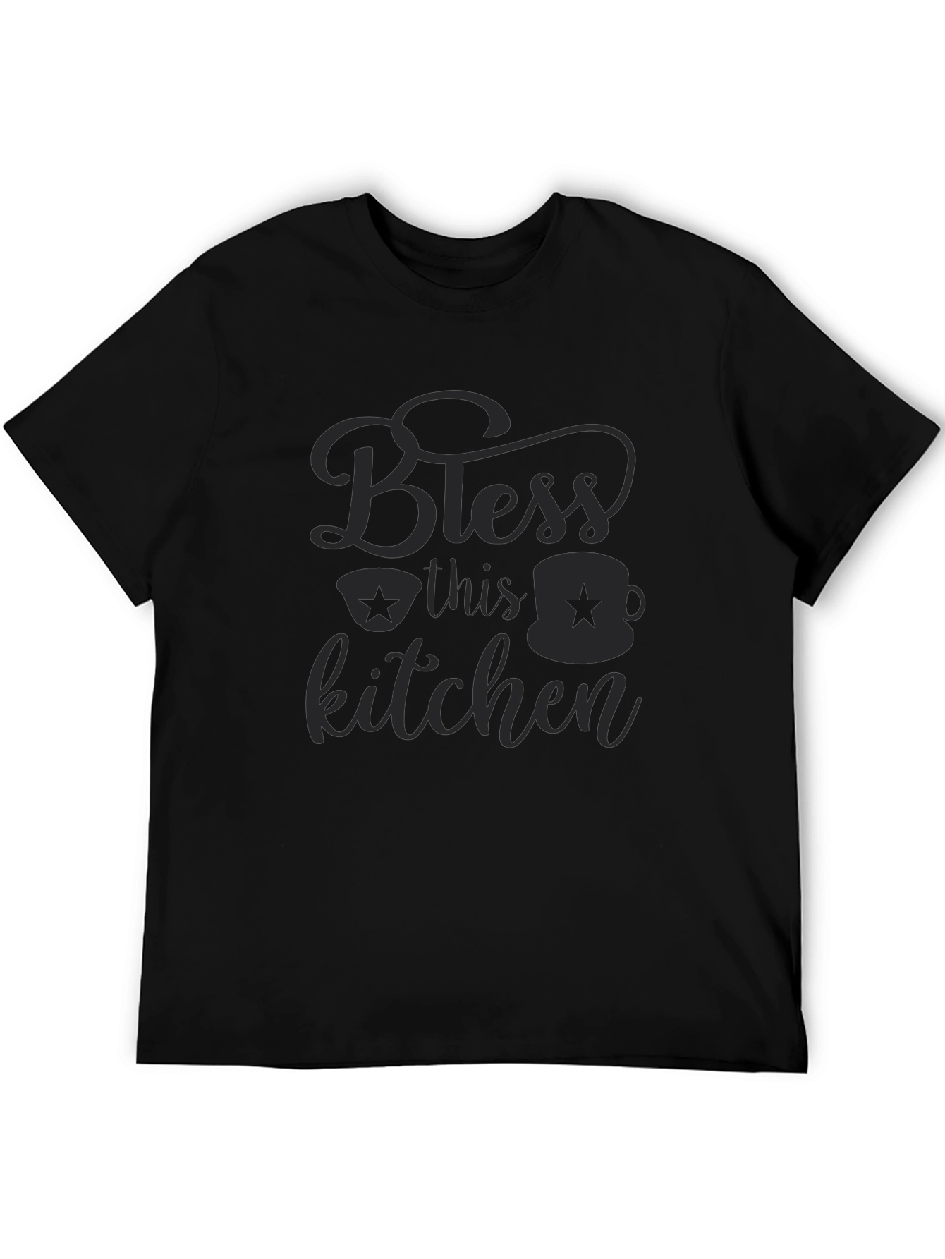 Bless This Kitchen Graphic Tee - Black