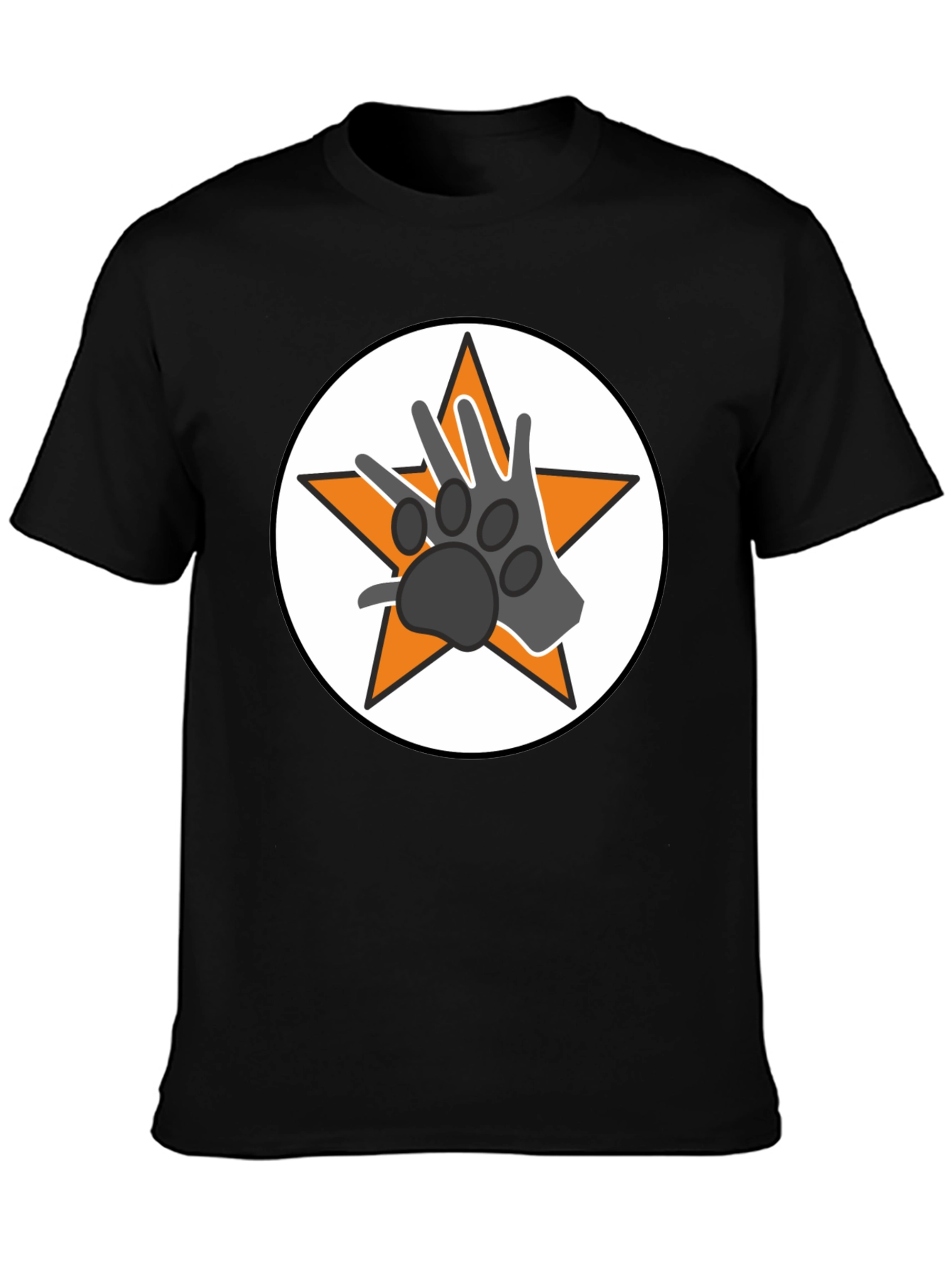 Star Paw Graphic Tee - Black Unisex T-Shirt