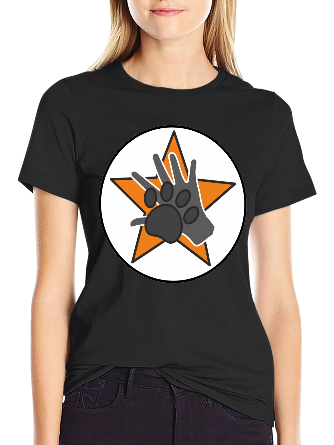 Star Paw Graphic Tee - Black Unisex T-Shirt