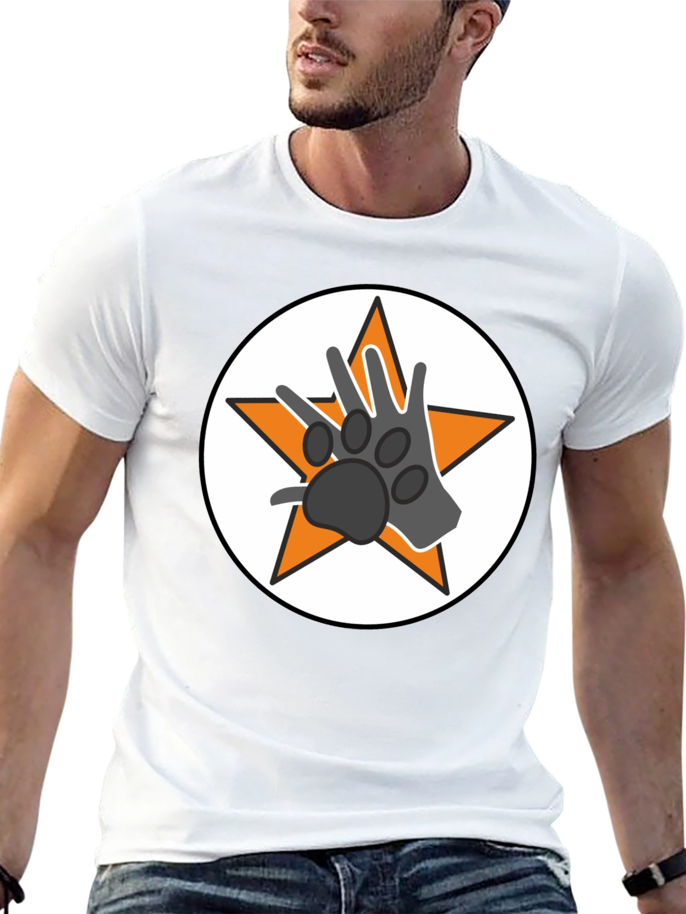 Star Paw Graphic Tee - Black Unisex T-Shirt
