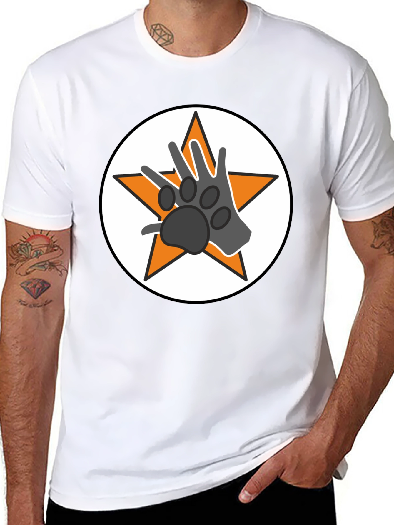 Star Paw Graphic Tee - Black Unisex T-Shirt