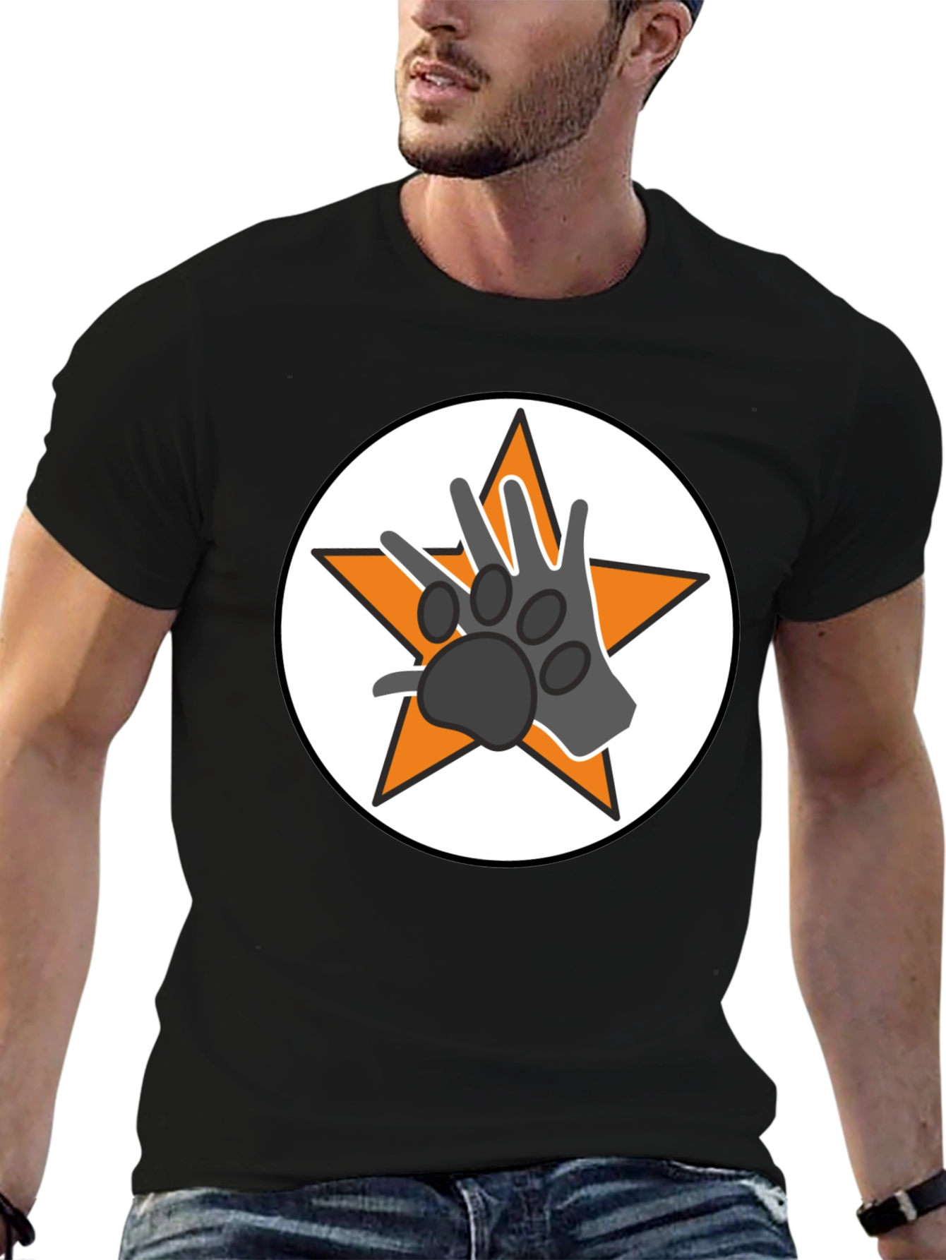 Star Paw Graphic Tee - Black Unisex T-Shirt