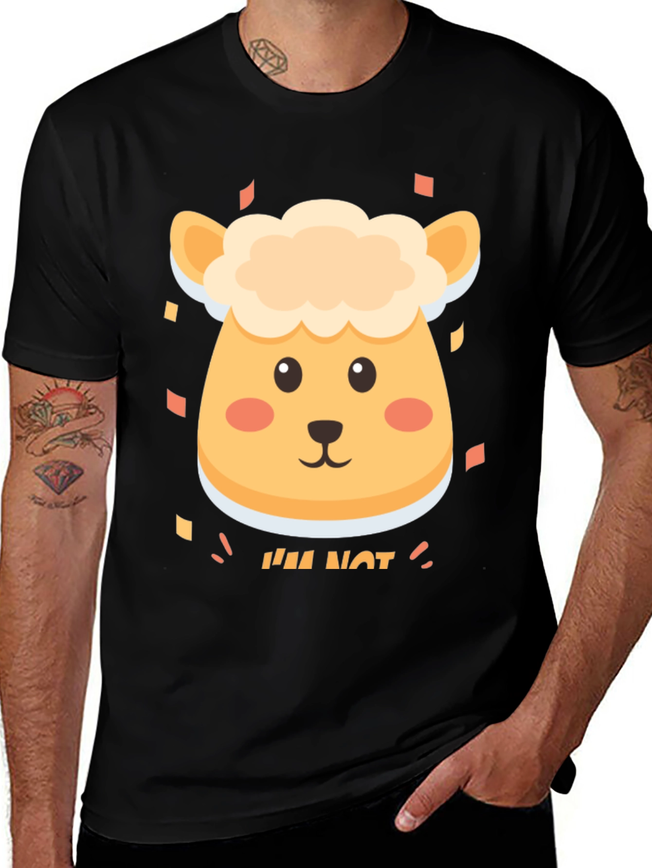 Cute Sheep Im Not T-Shirt - Soft Cotton Blend