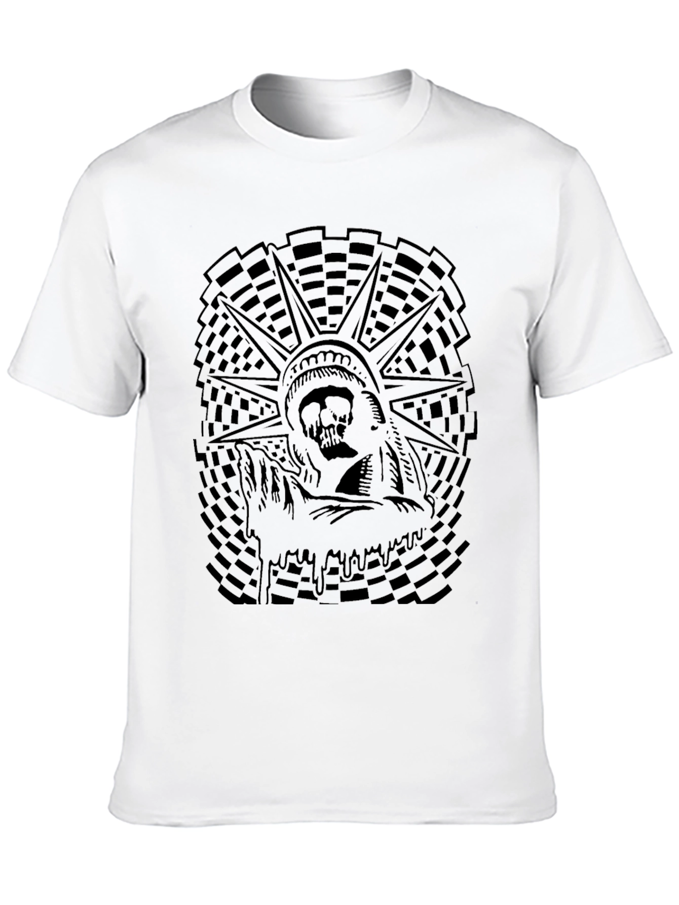 Grim Liberty Graphic Tee - Black Cotton T-Shirt