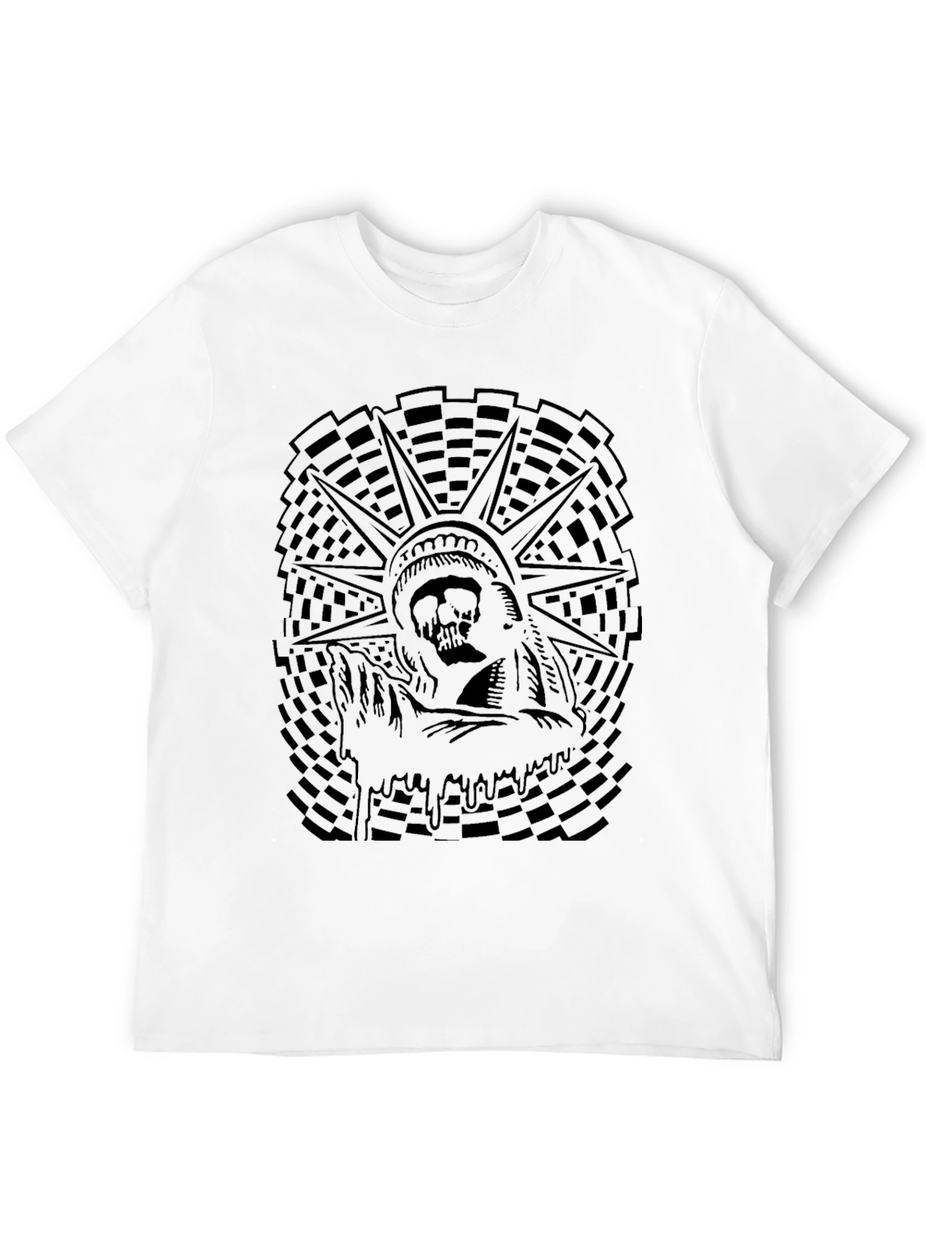 Grim Liberty Graphic Tee - Black Cotton T-Shirt