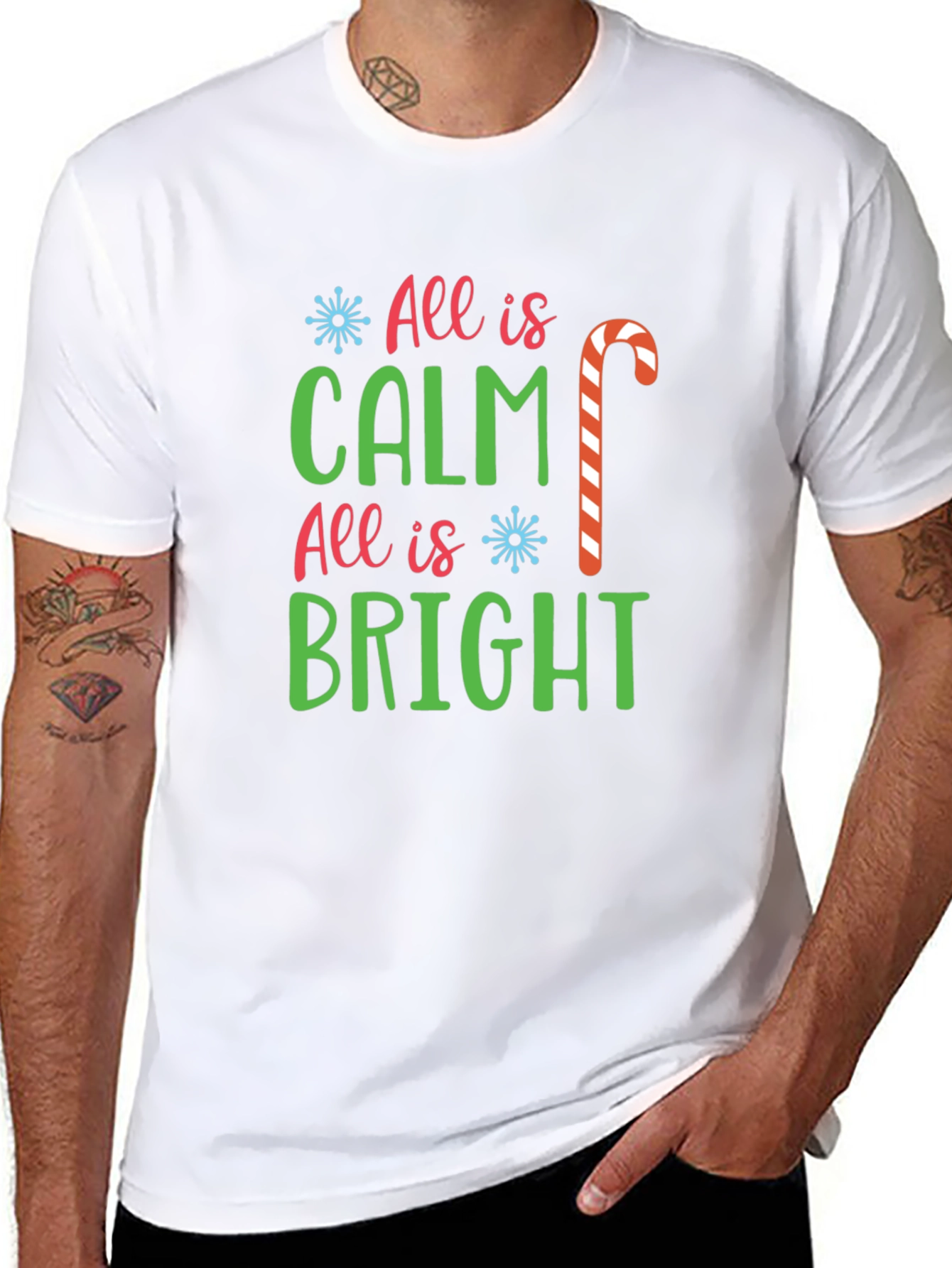 All Is Calm All Is Bright Christmas T-Shirt