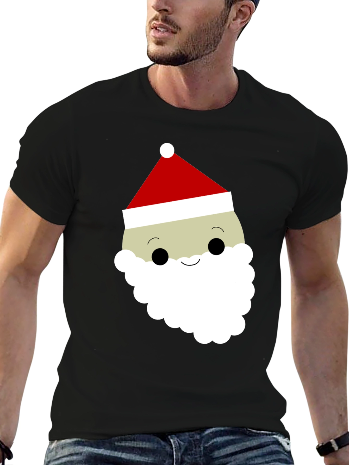Festive Santa Face Graphic Tee