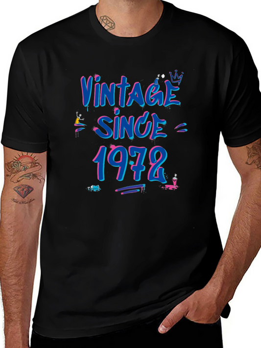 Vintage Since 1972 Graphic T-Shirt - Retro Birthday Tee
