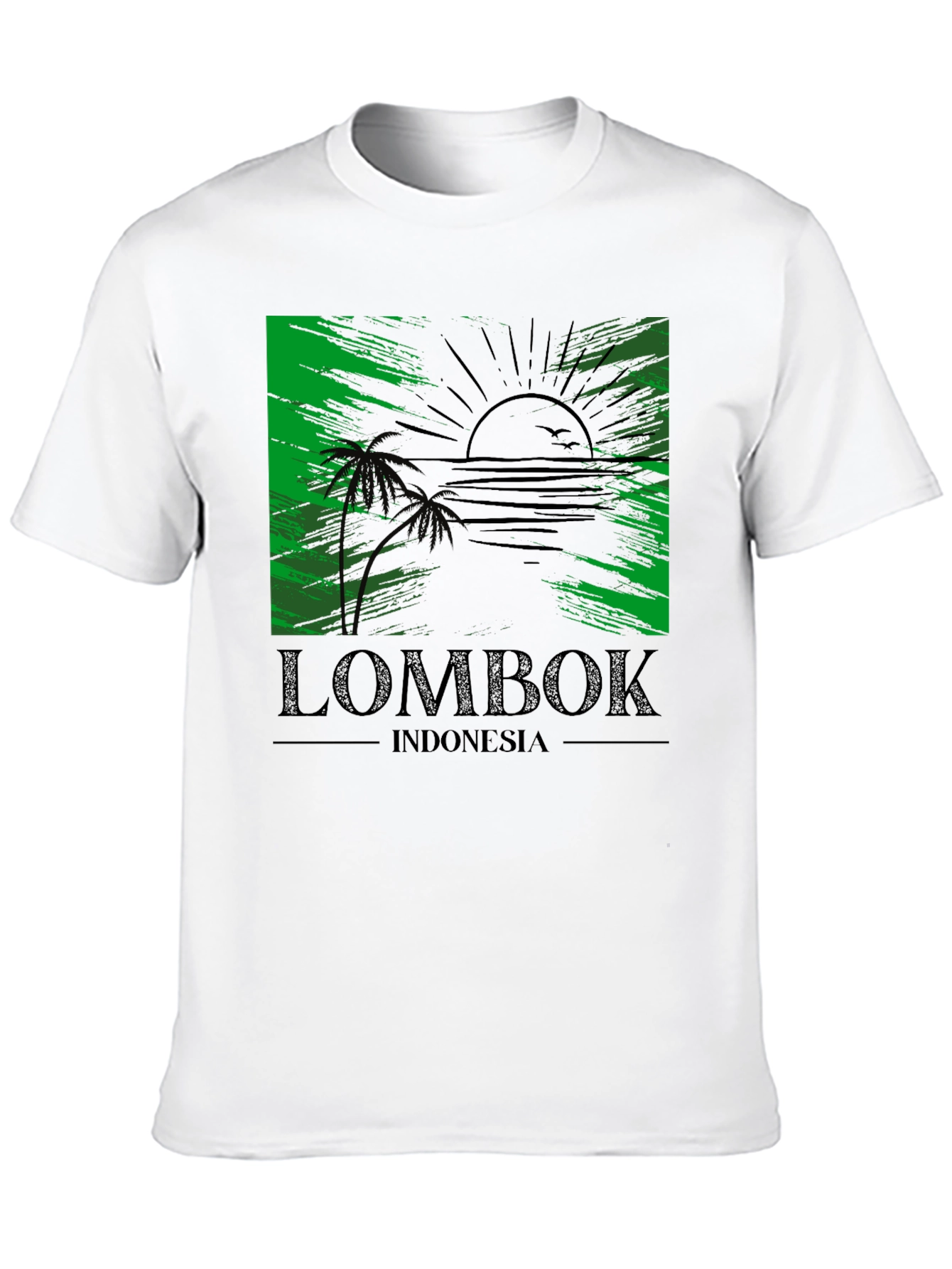 Lombok Indonesia T-Shirt Tropical Beach Design