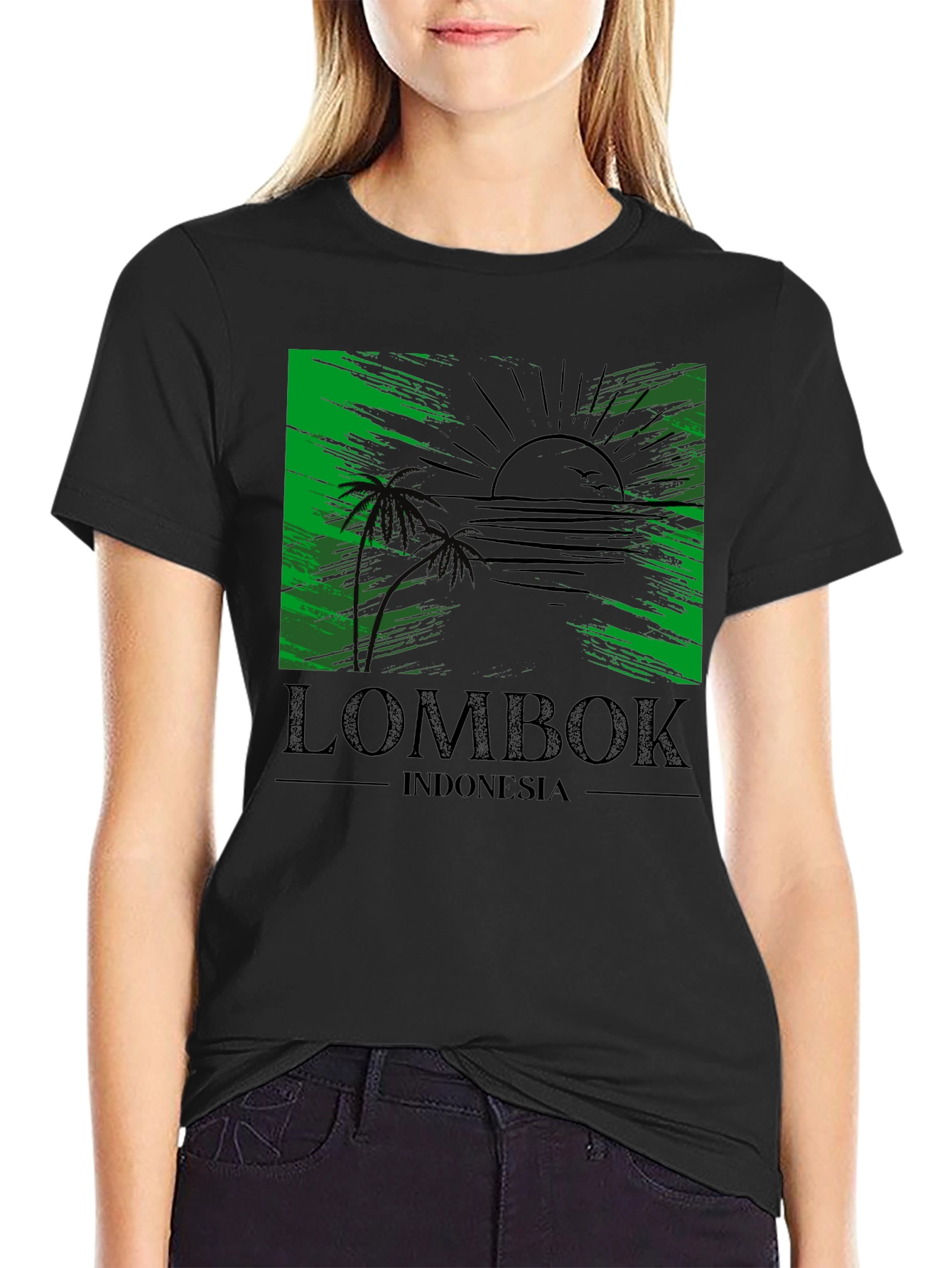 Lombok Indonesia T-Shirt Tropical Beach Design