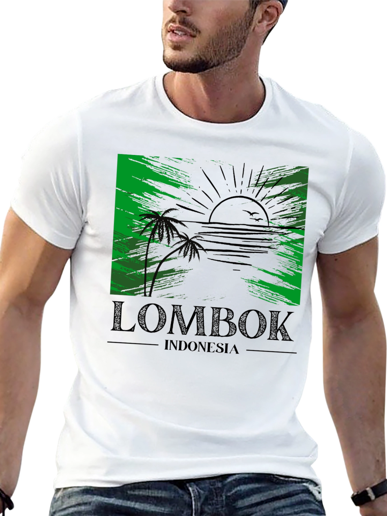 Lombok Indonesia T-Shirt Tropical Beach Design