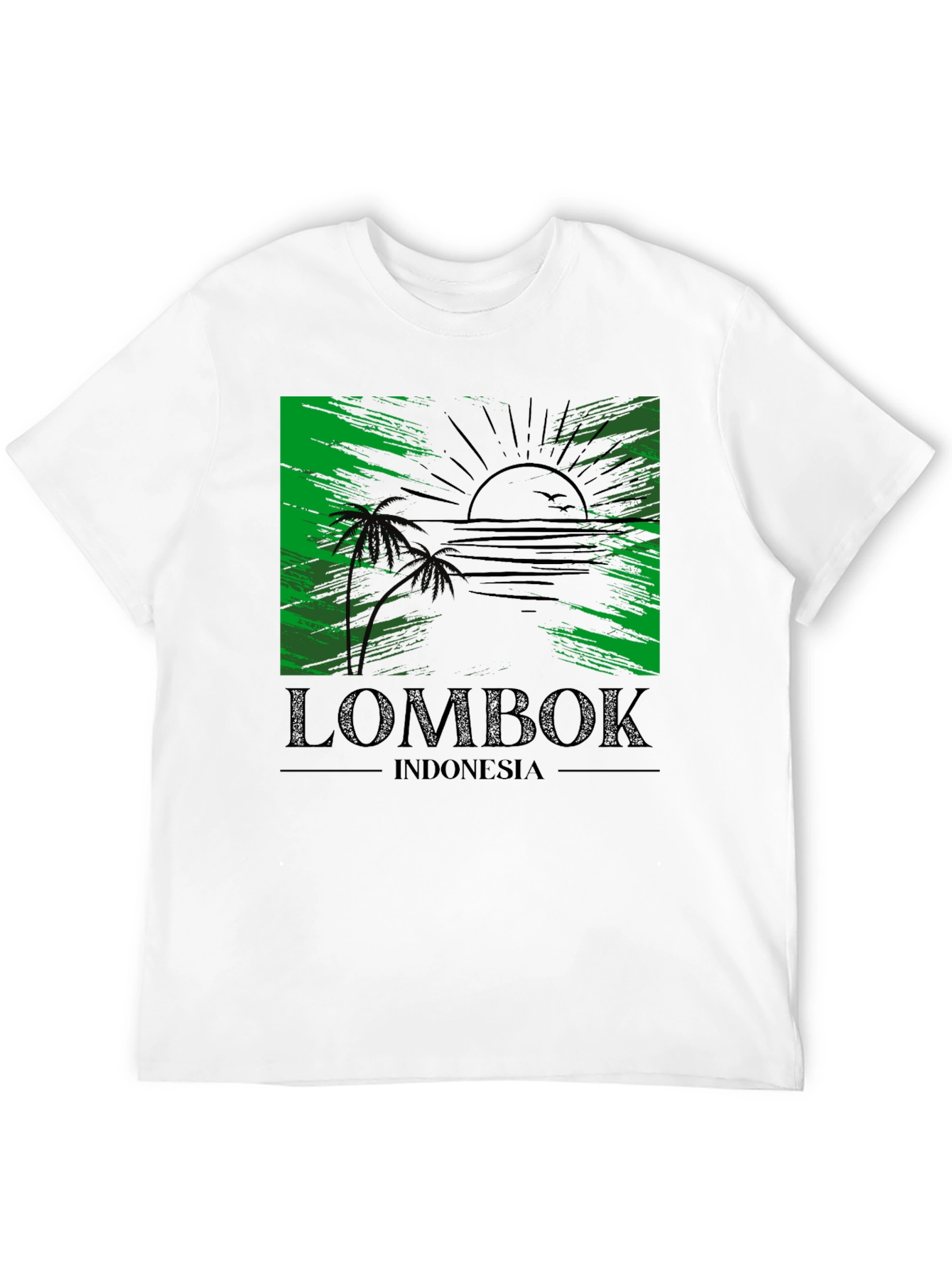 Lombok Indonesia T-Shirt Tropical Beach Design