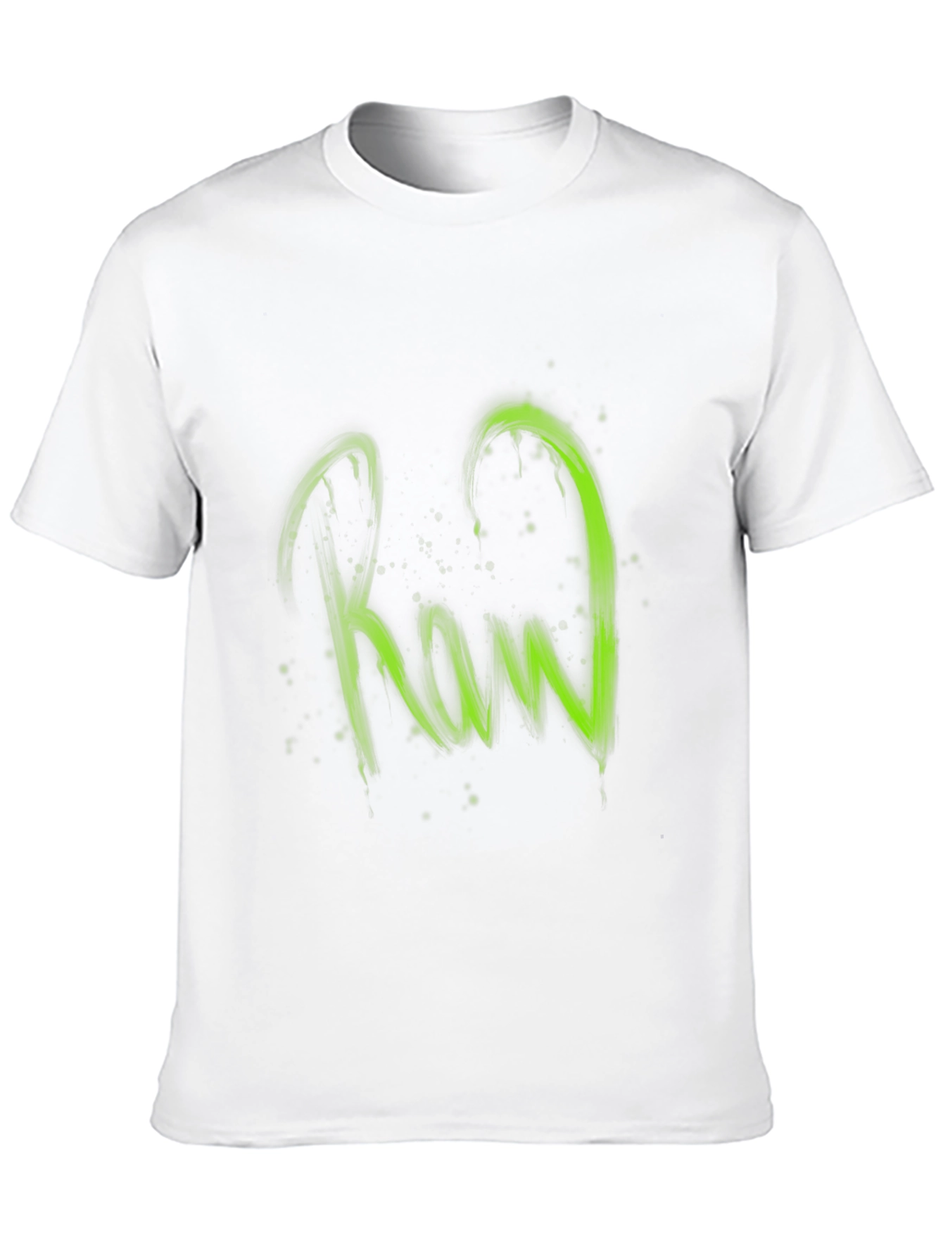 Raw Graphic Print Black T-Shirt