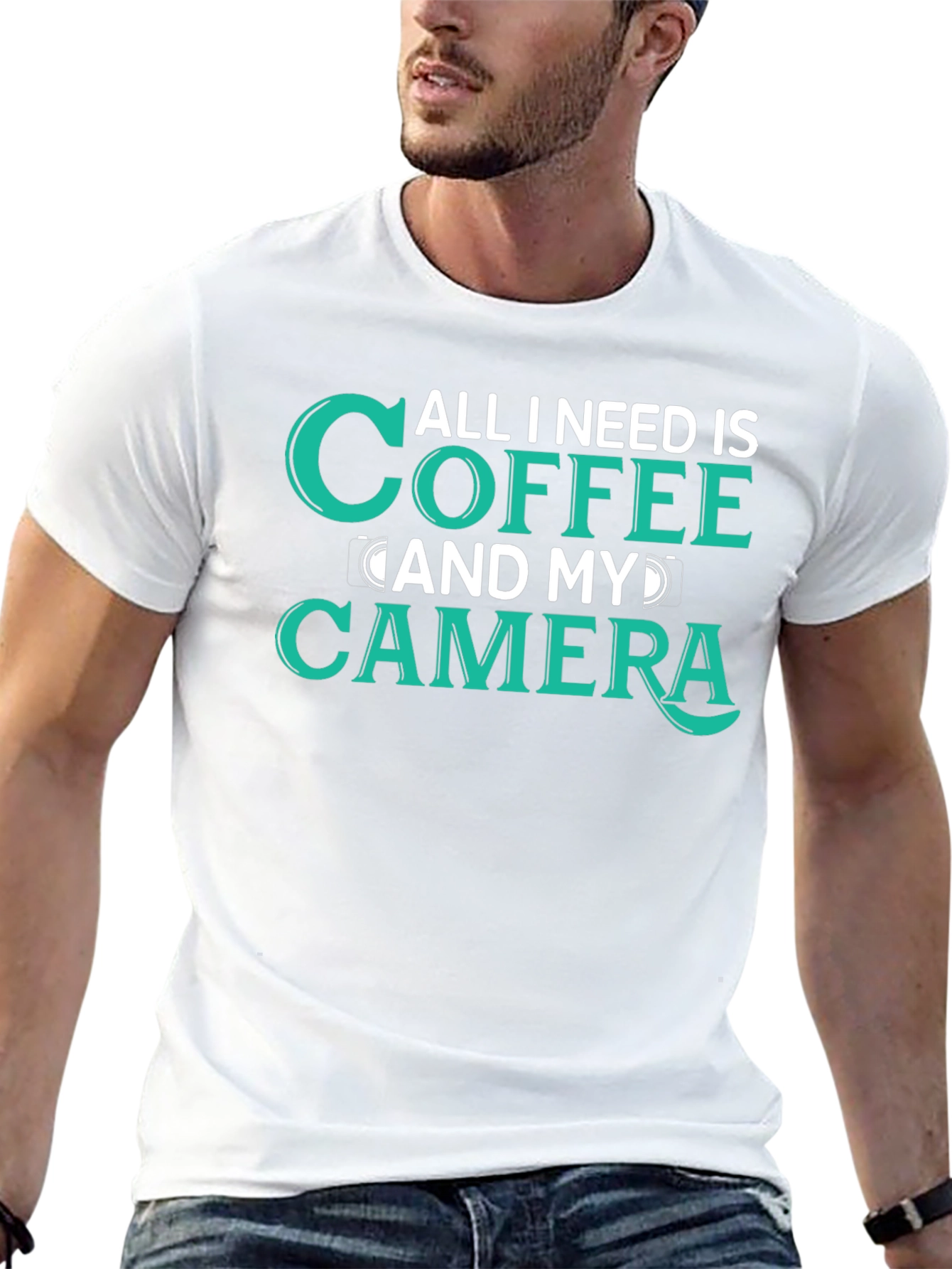 Coffee and Camera Graphic T-Shirt for Photographers