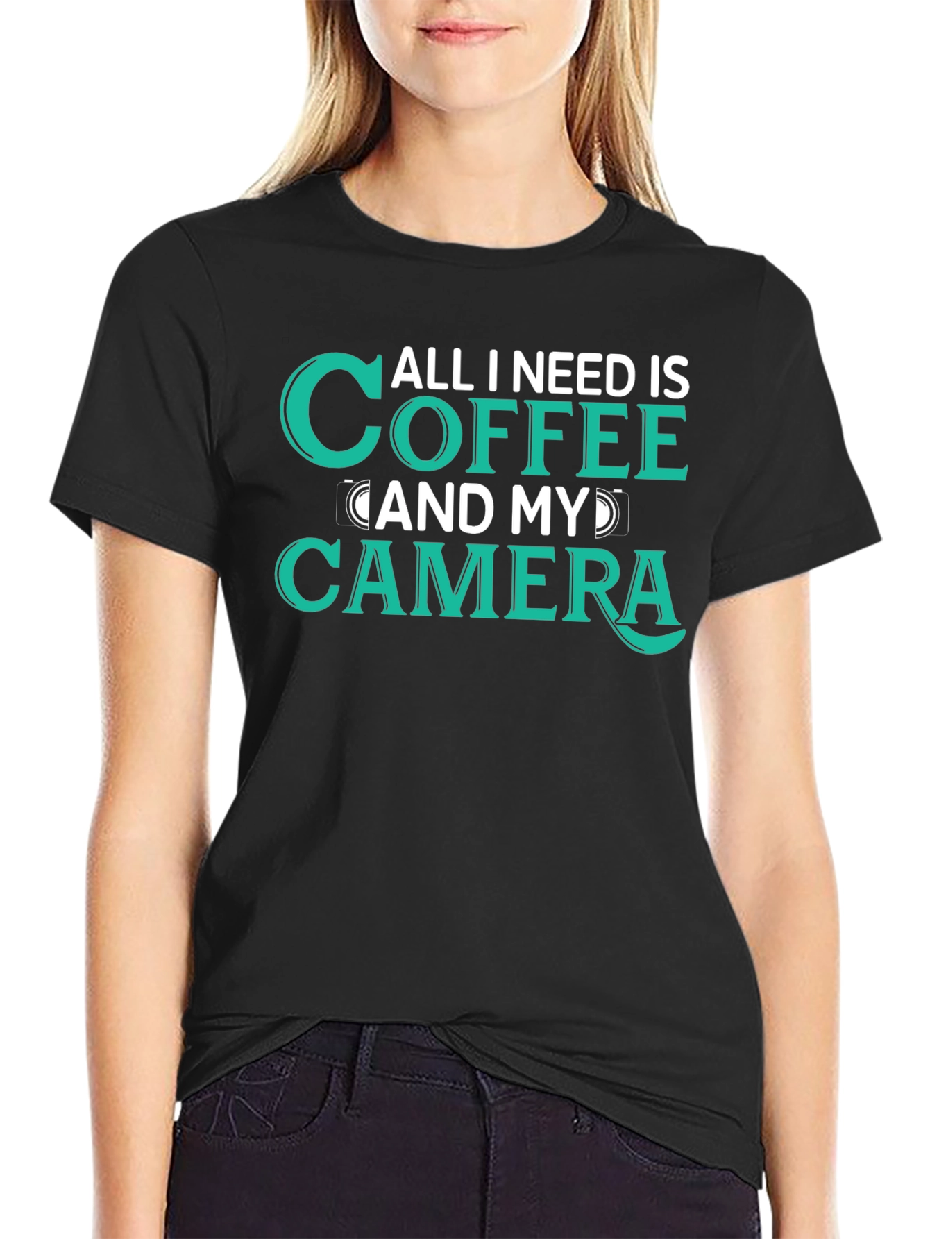 Coffee and Camera Graphic T-Shirt for Photographers