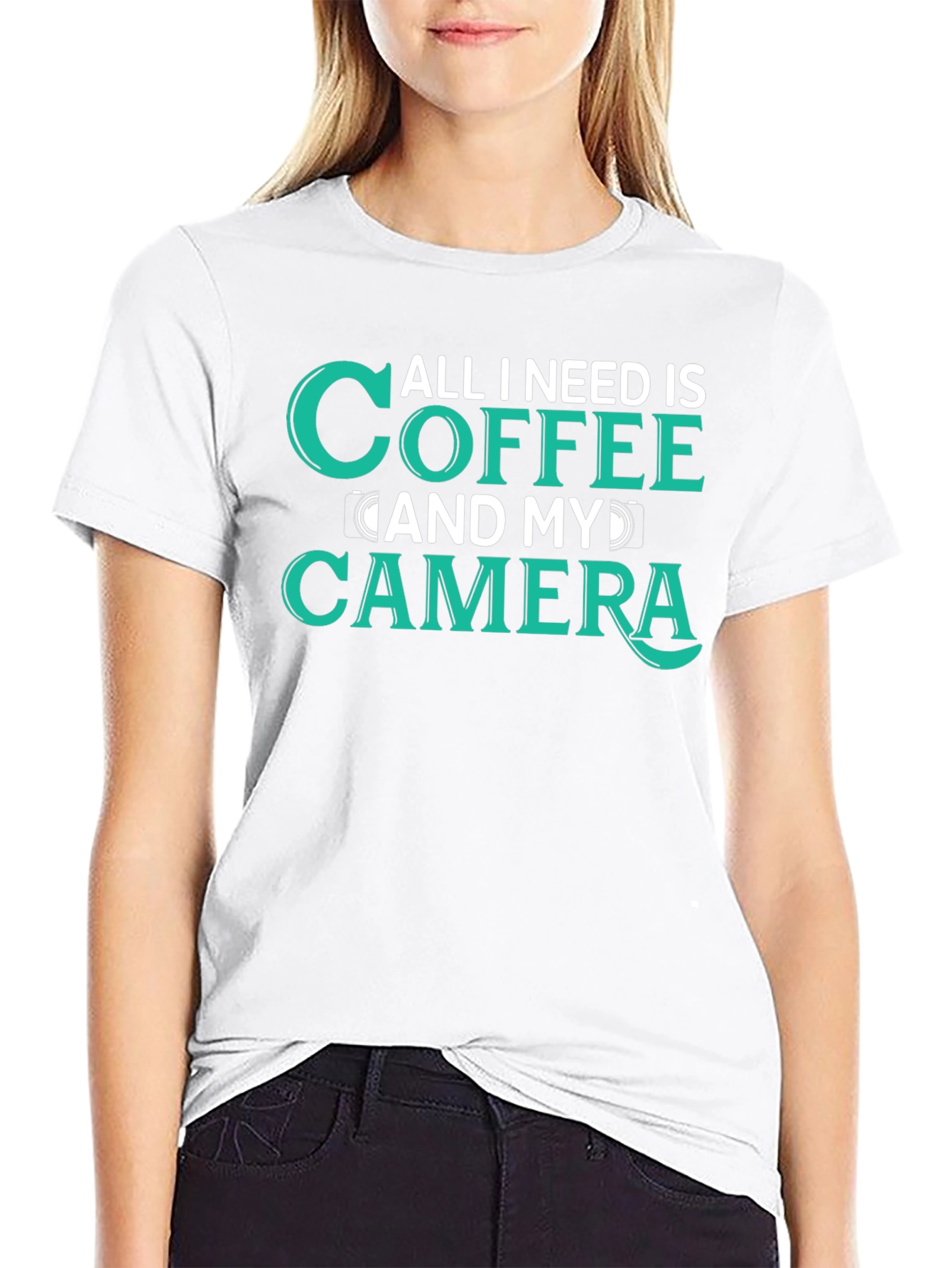 Coffee and Camera Graphic T-Shirt for Photographers
