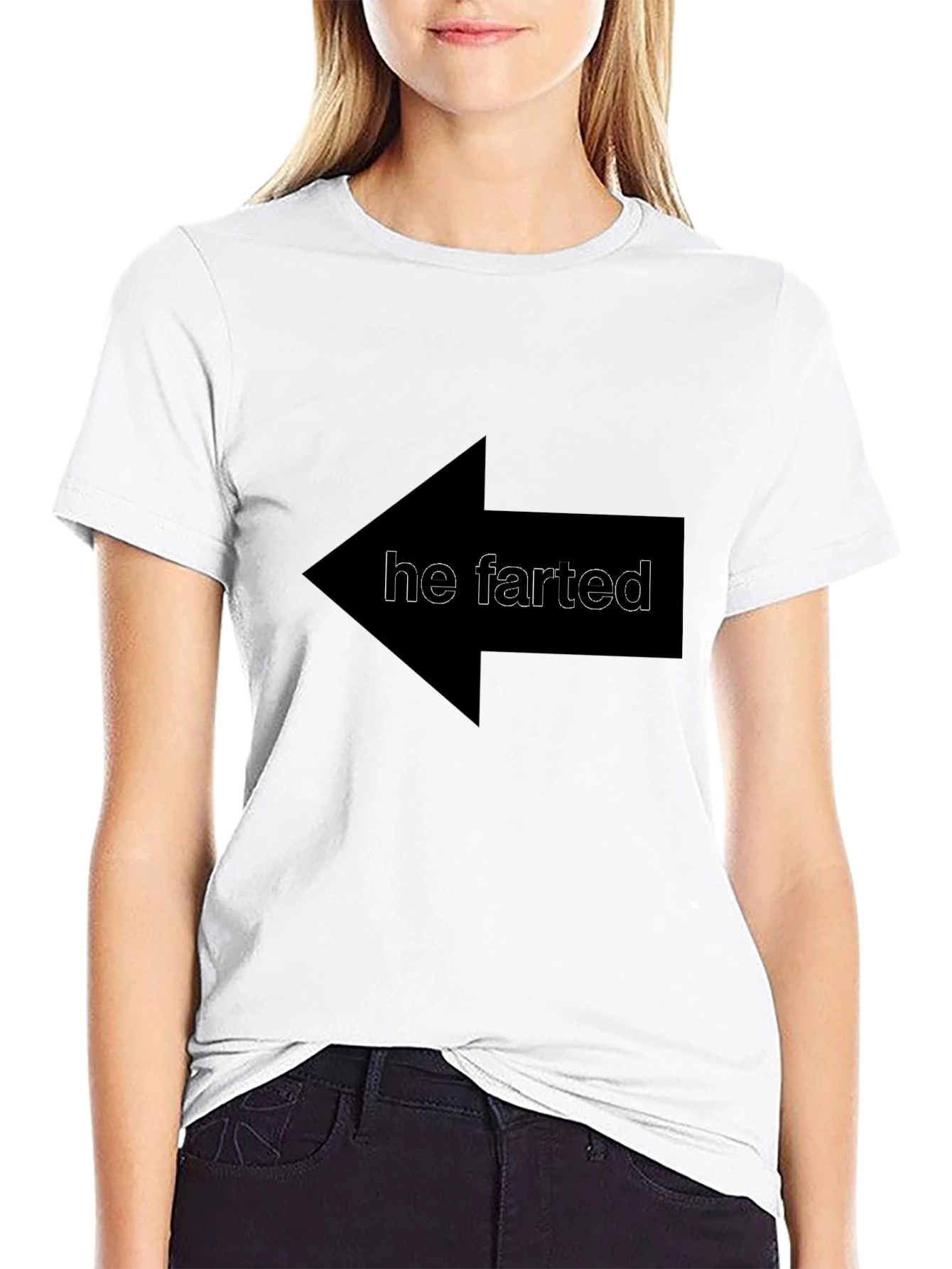 Humorous He Farted Arrow T-Shirt