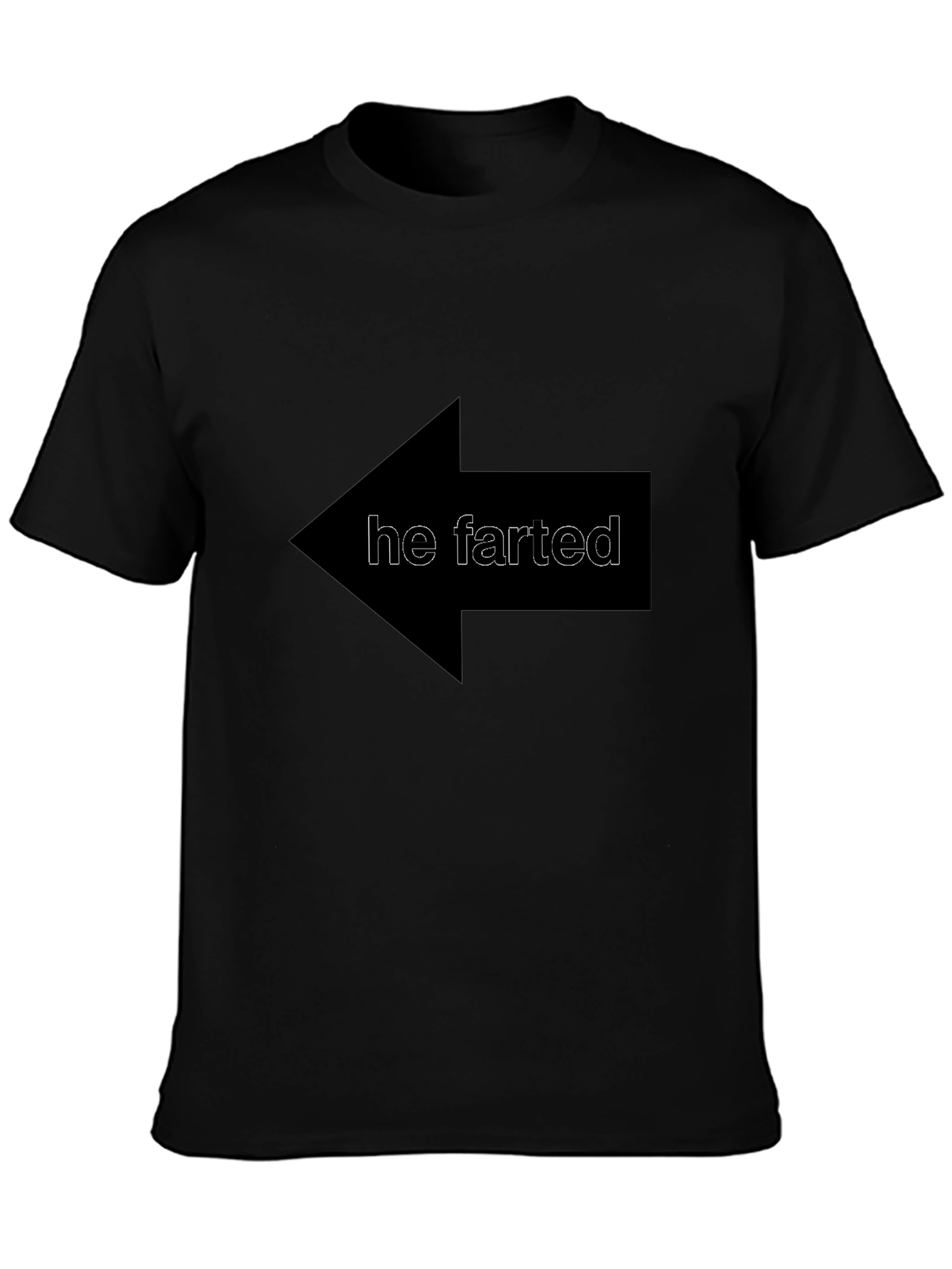 Humorous He Farted Arrow T-Shirt