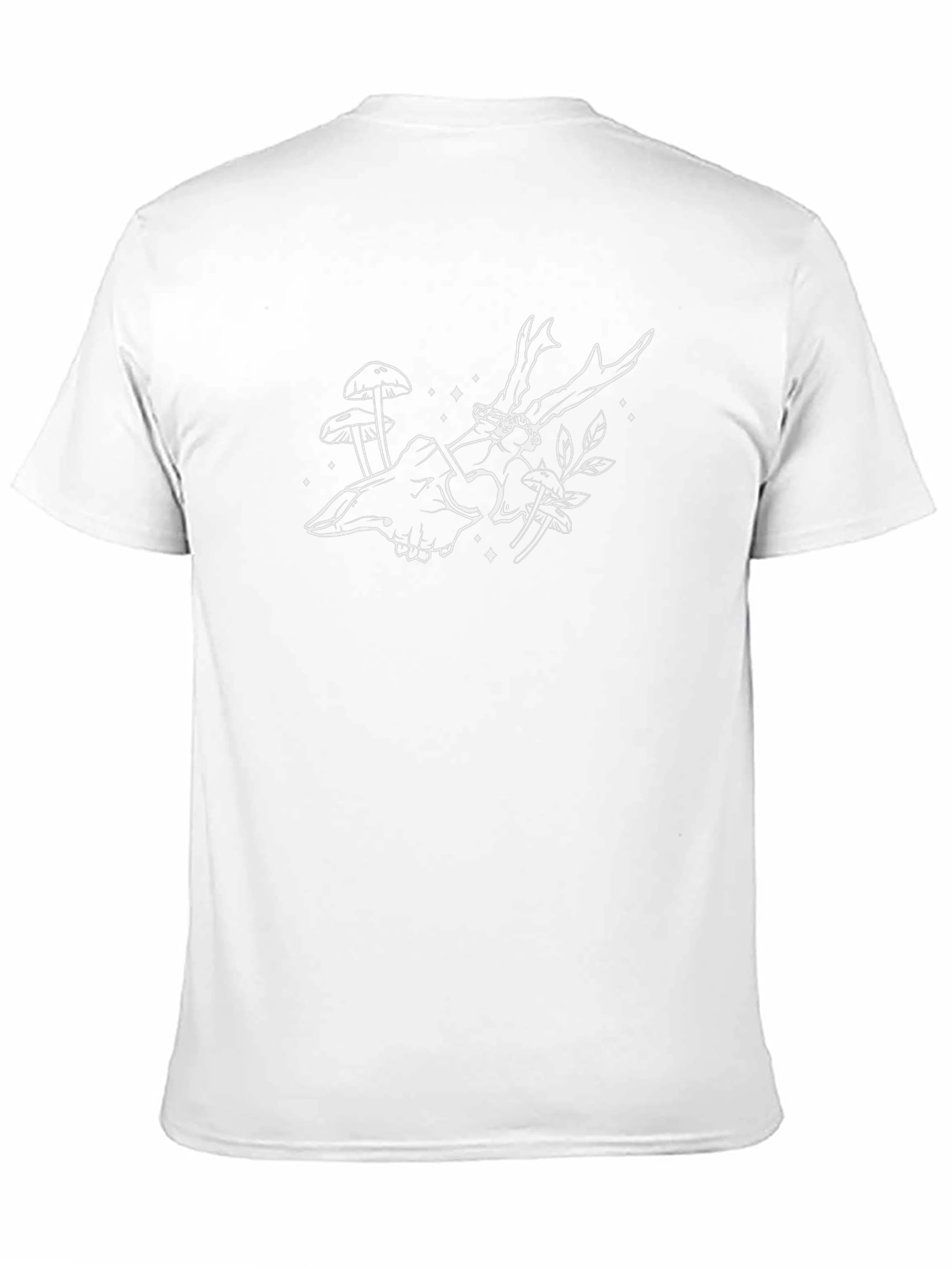 Skull & Antler Graphic Tee - Black