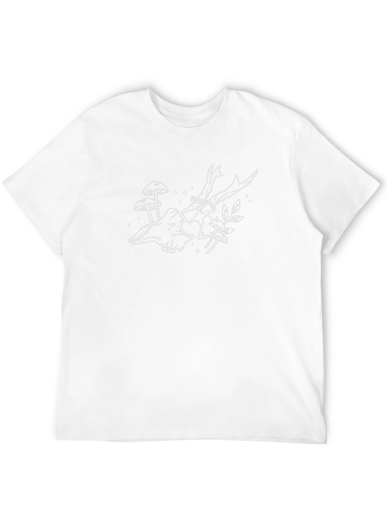 Skull & Antler Graphic Tee - Black