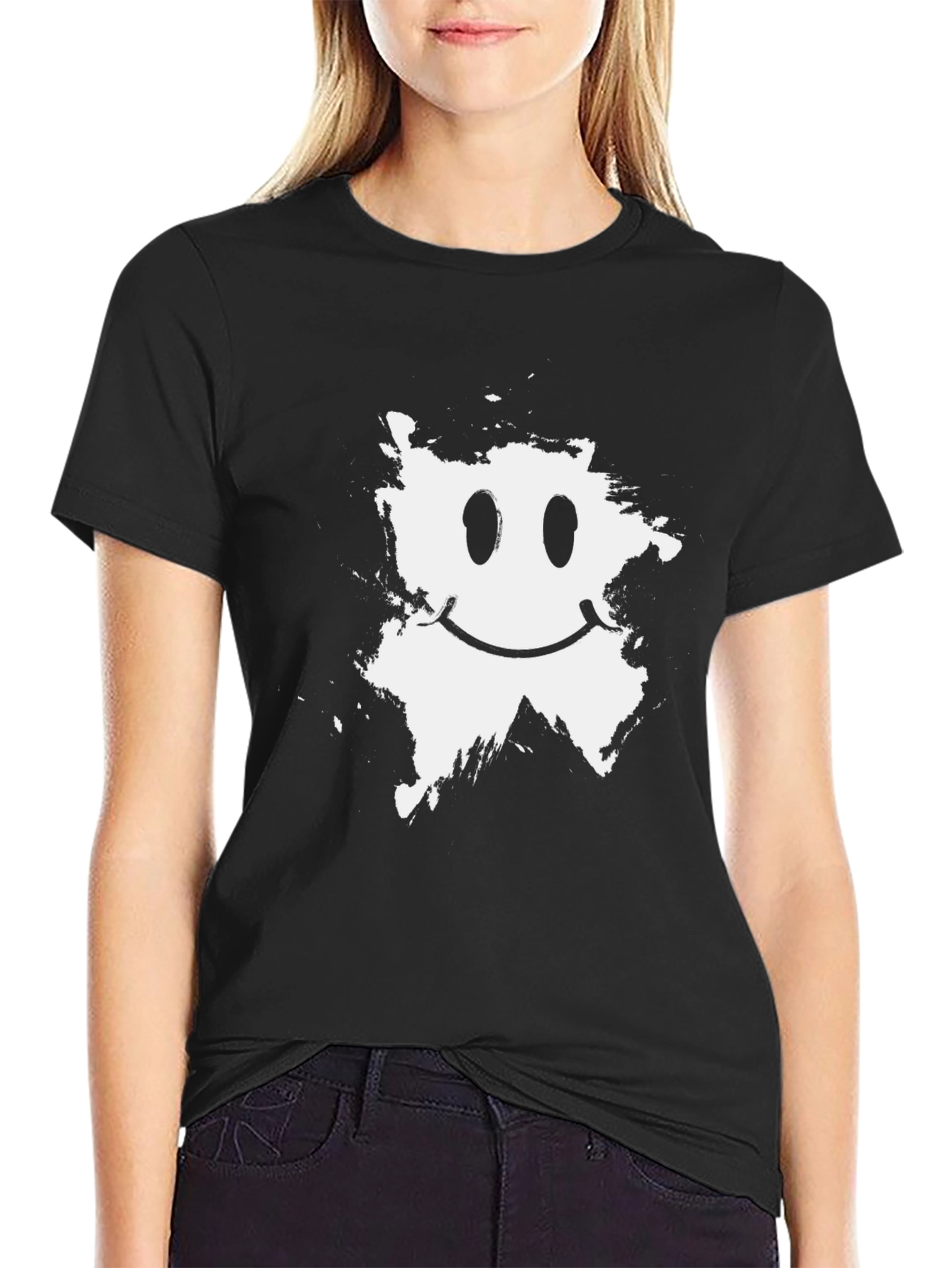 Smiley Face Graphic T-Shirt