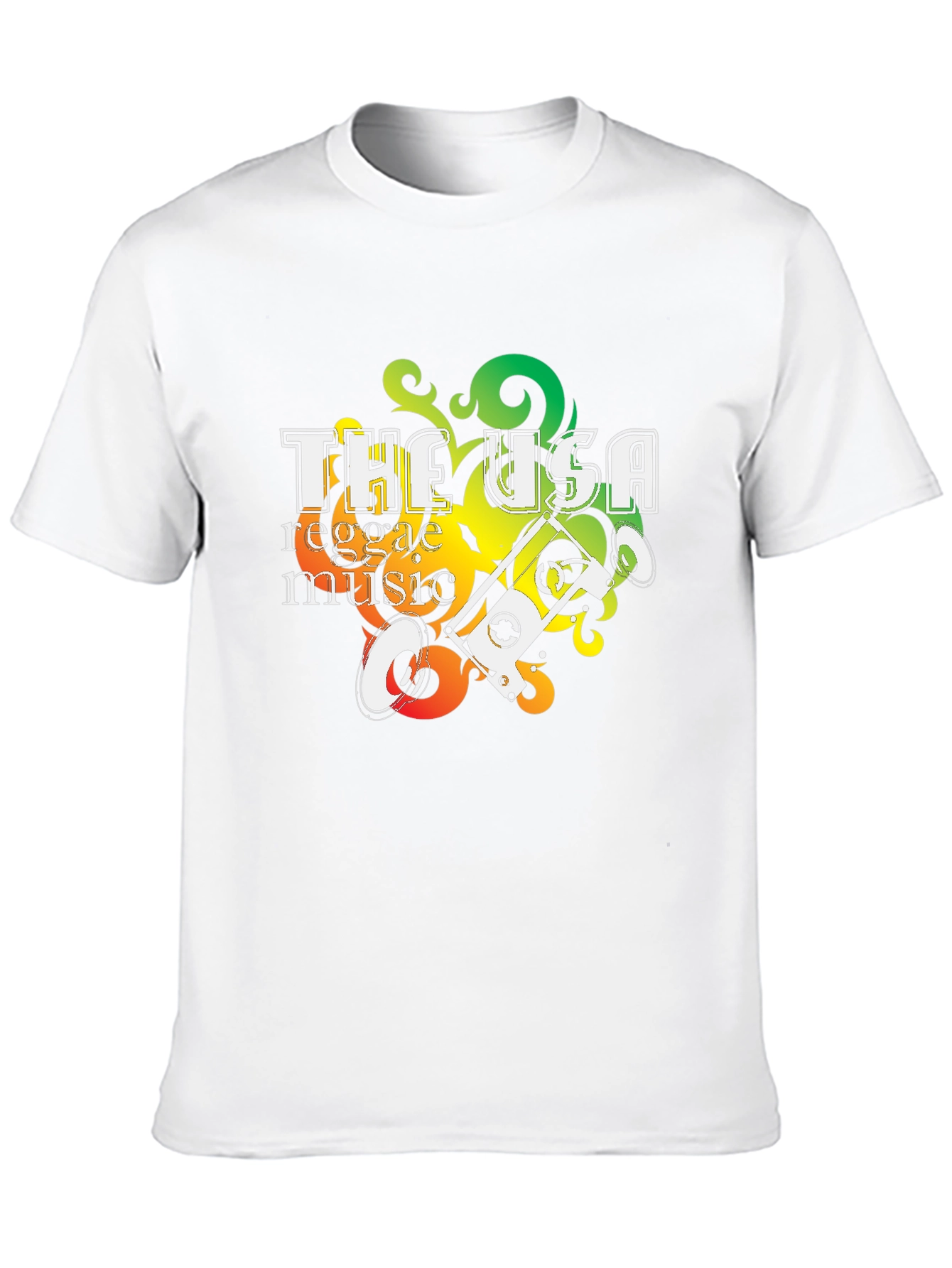 USA Reggae Music Graphic Tee - Black