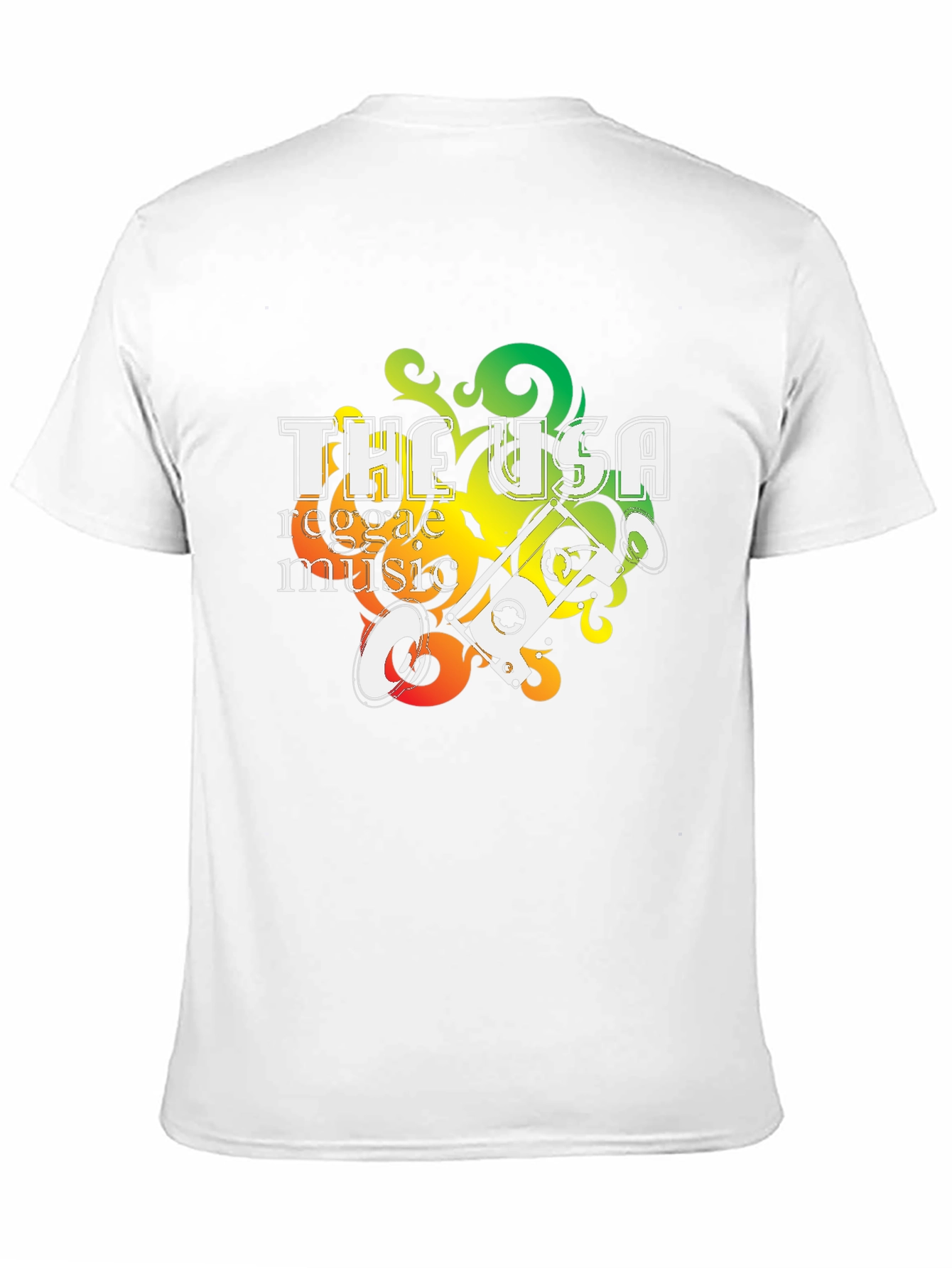 USA Reggae Music Graphic Tee - Black