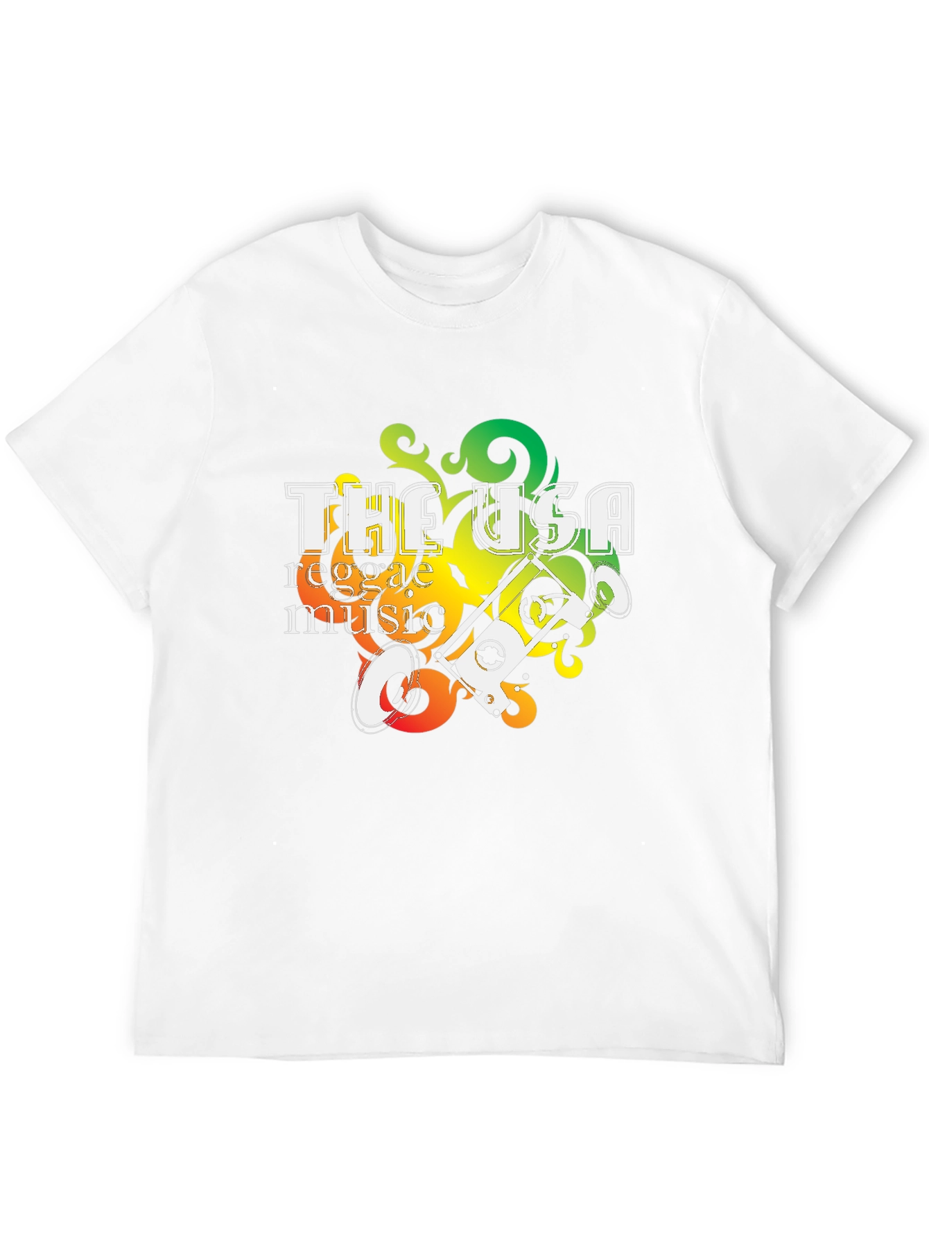 USA Reggae Music Graphic Tee - Black